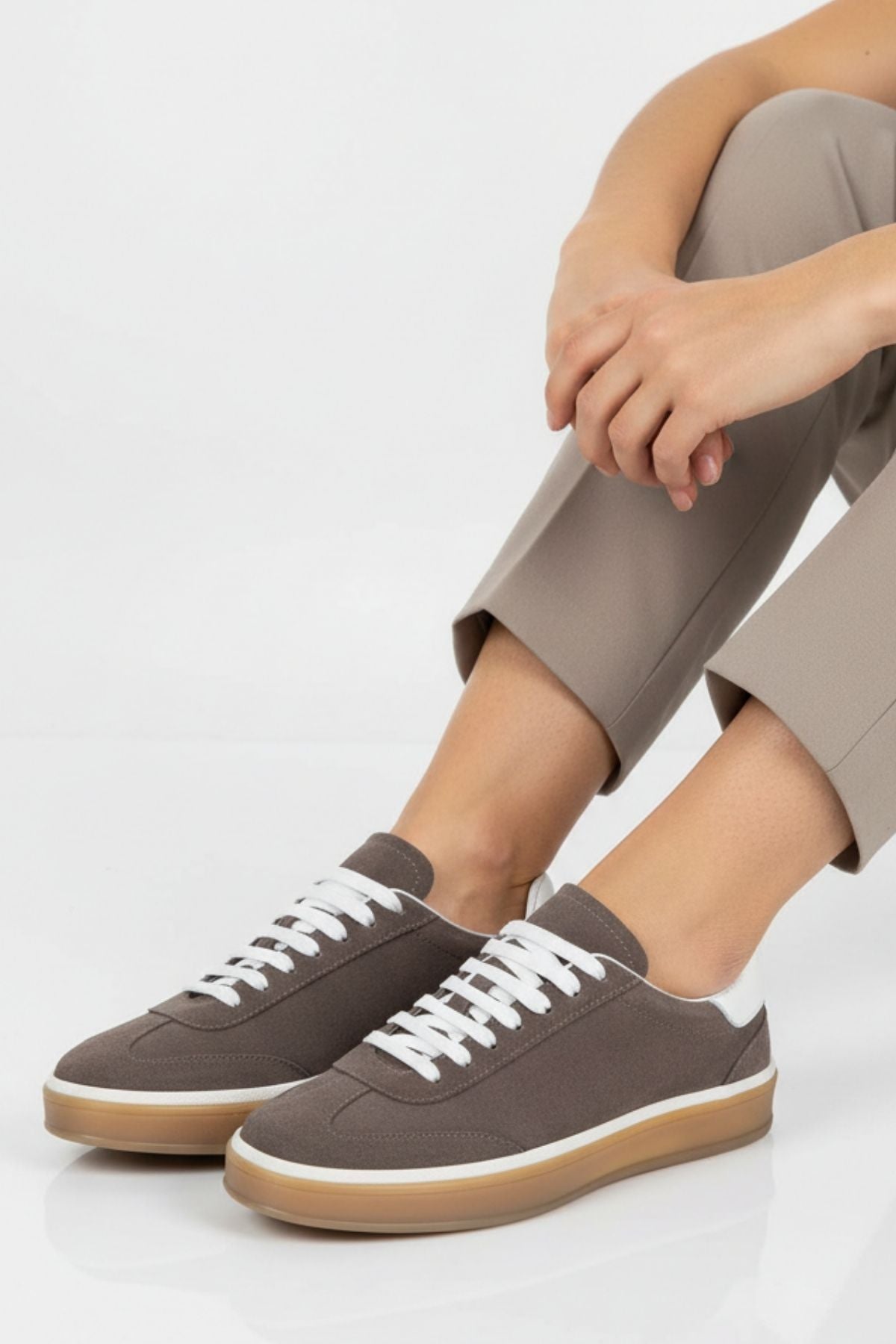 Vulca Kadın Hakiki Süet Deri Kum Spor Ayakkabı