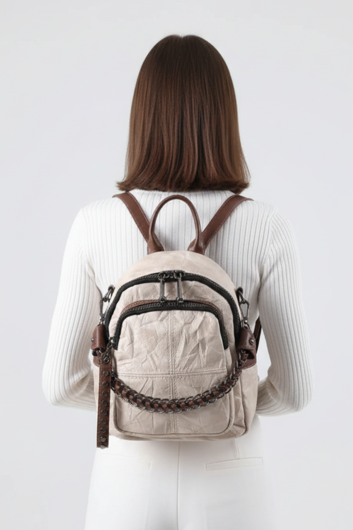 Belay Kadın Zincir Detaylı Sırt Çantası