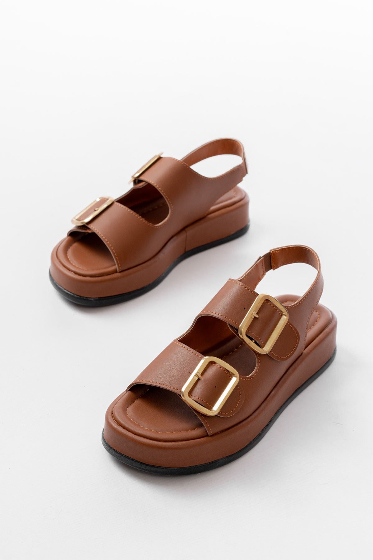 Balenus Taba Lastik Baretli Kadın Sandalet