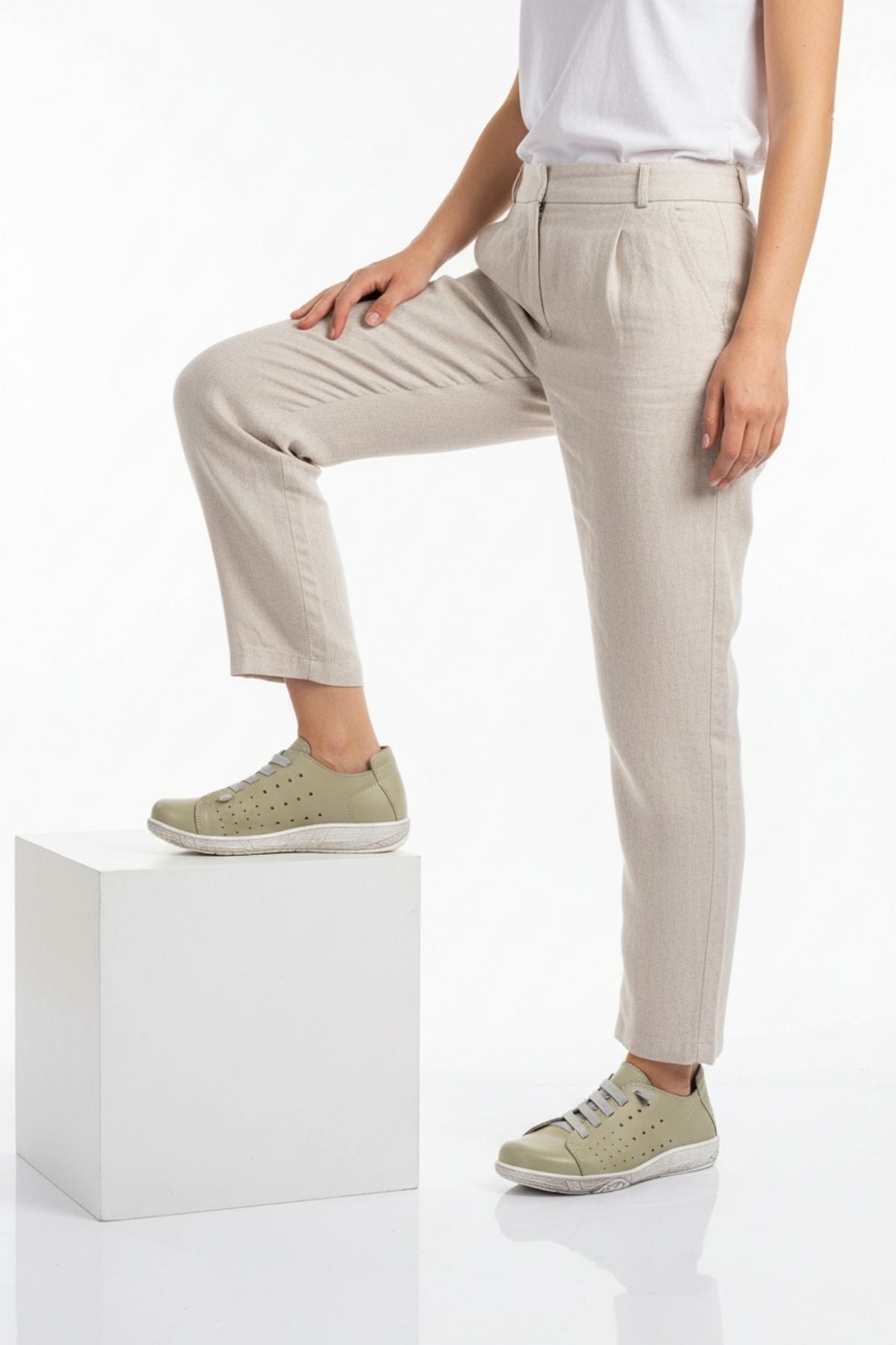 Dunde Kadın Hakiki Deri Yeşil Günlük Ayakkabı