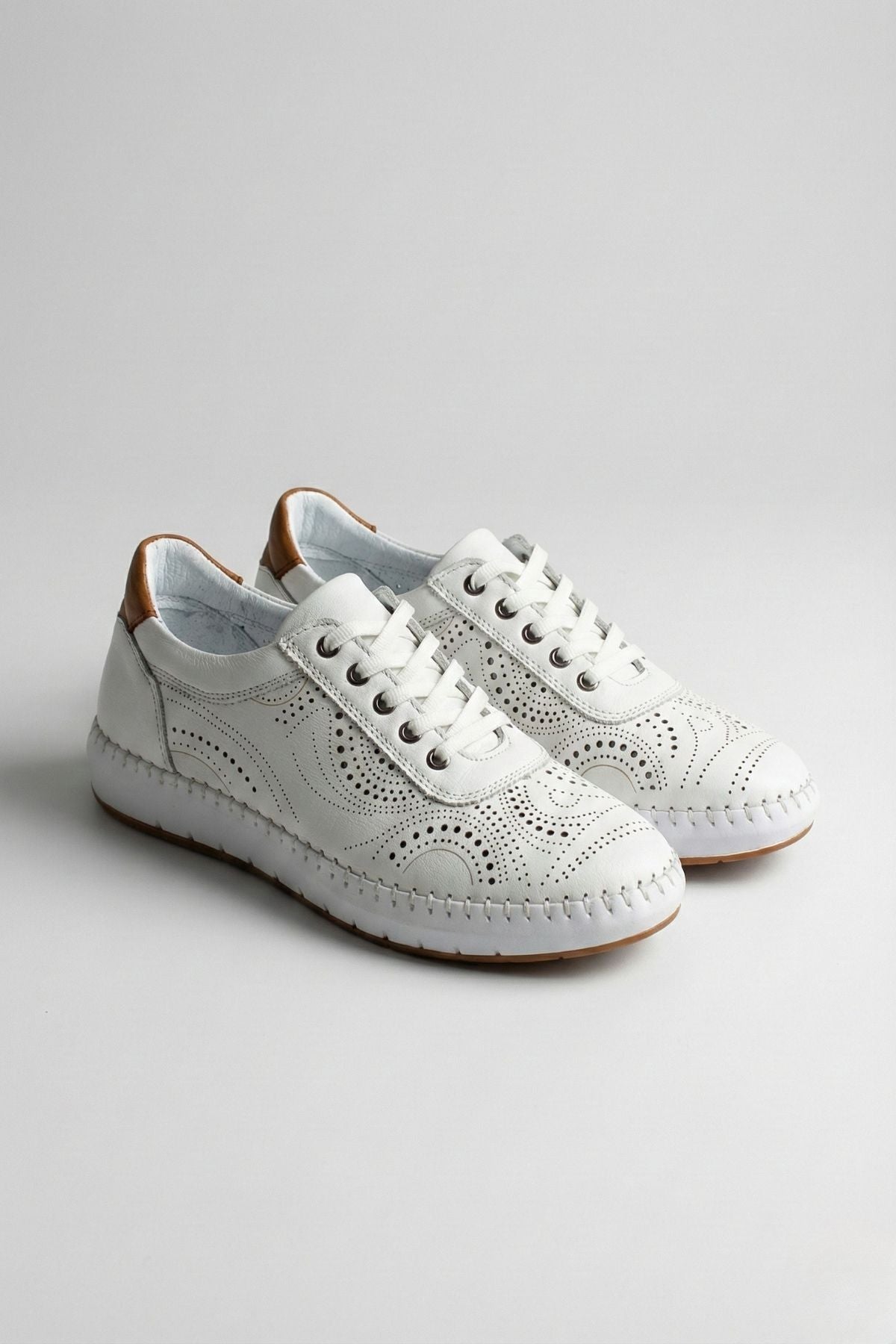 Ohen Kadın Hakiki Deri Beyaz Günlük Ayakkabı