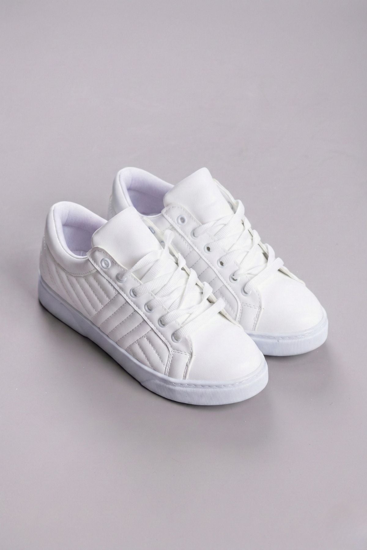 Linz Beyaz Suni Deri Kadın Spor Ayakkabı