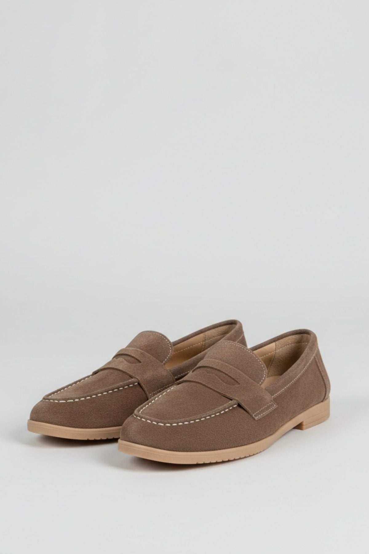 Monk Kadın Süet Vizon Loafer Ayakkabı