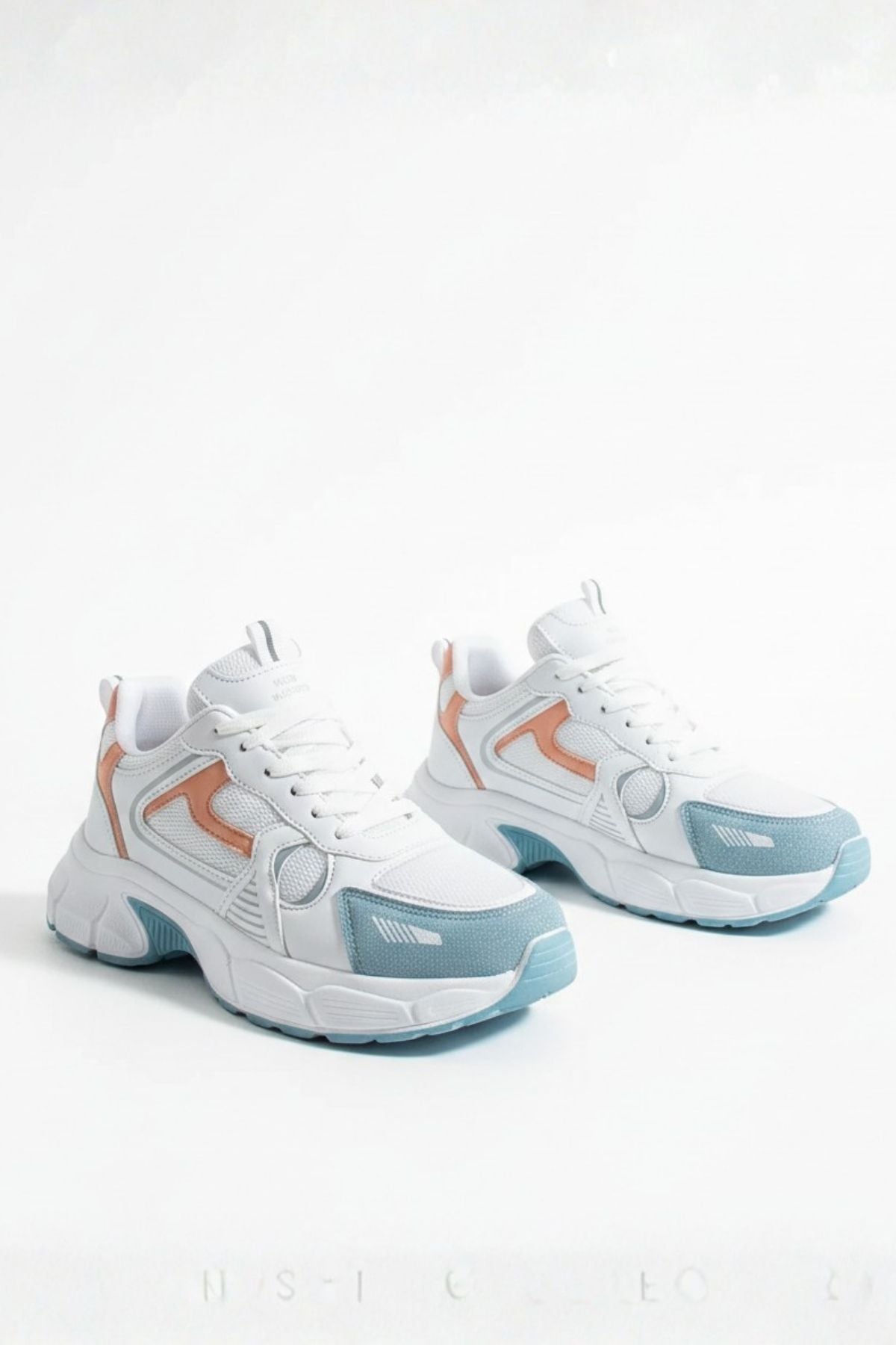 Hagrid Kadın Beyaz Pudra Mavi Fileli Spor Ayakkabı