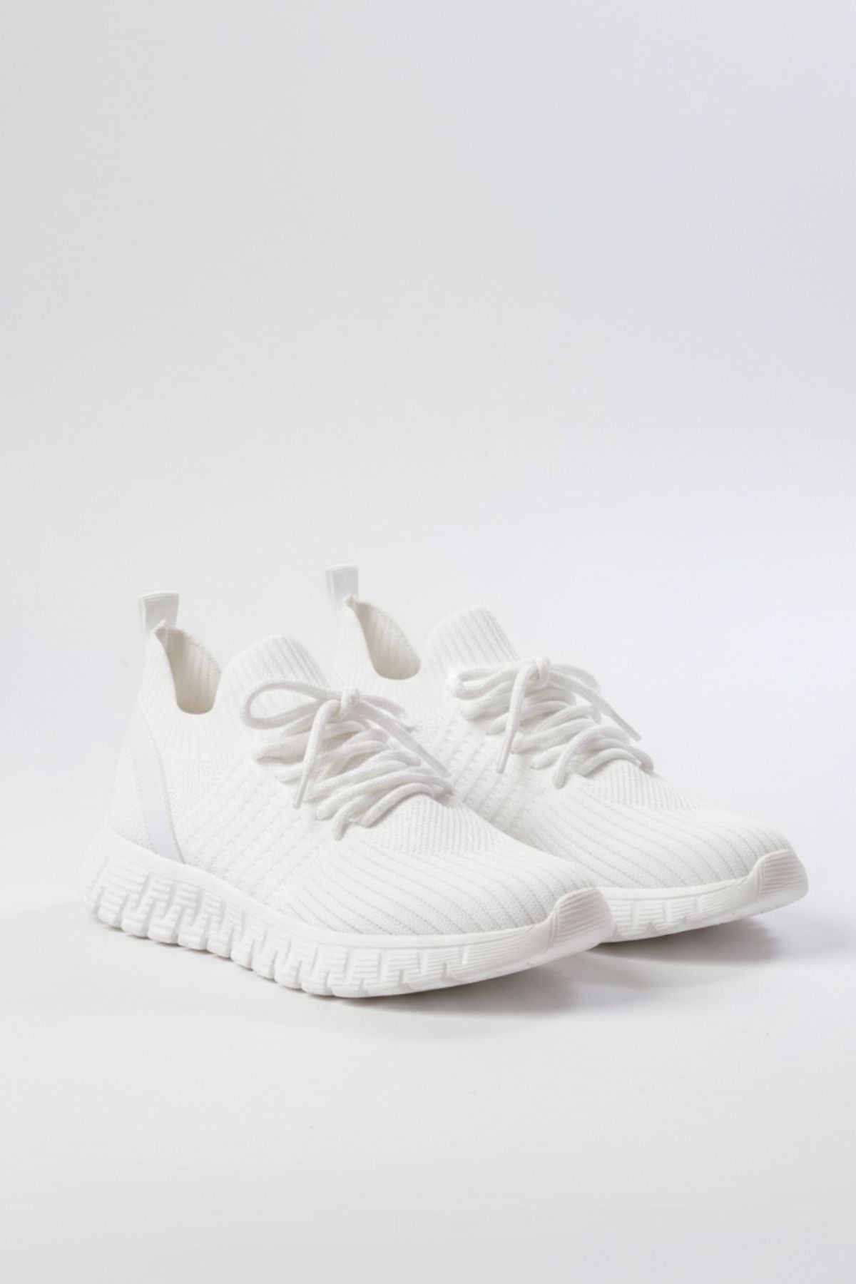 Mahaya Beyaz Bağcıklı Failon Taban Günlük Spor Ayakkabı