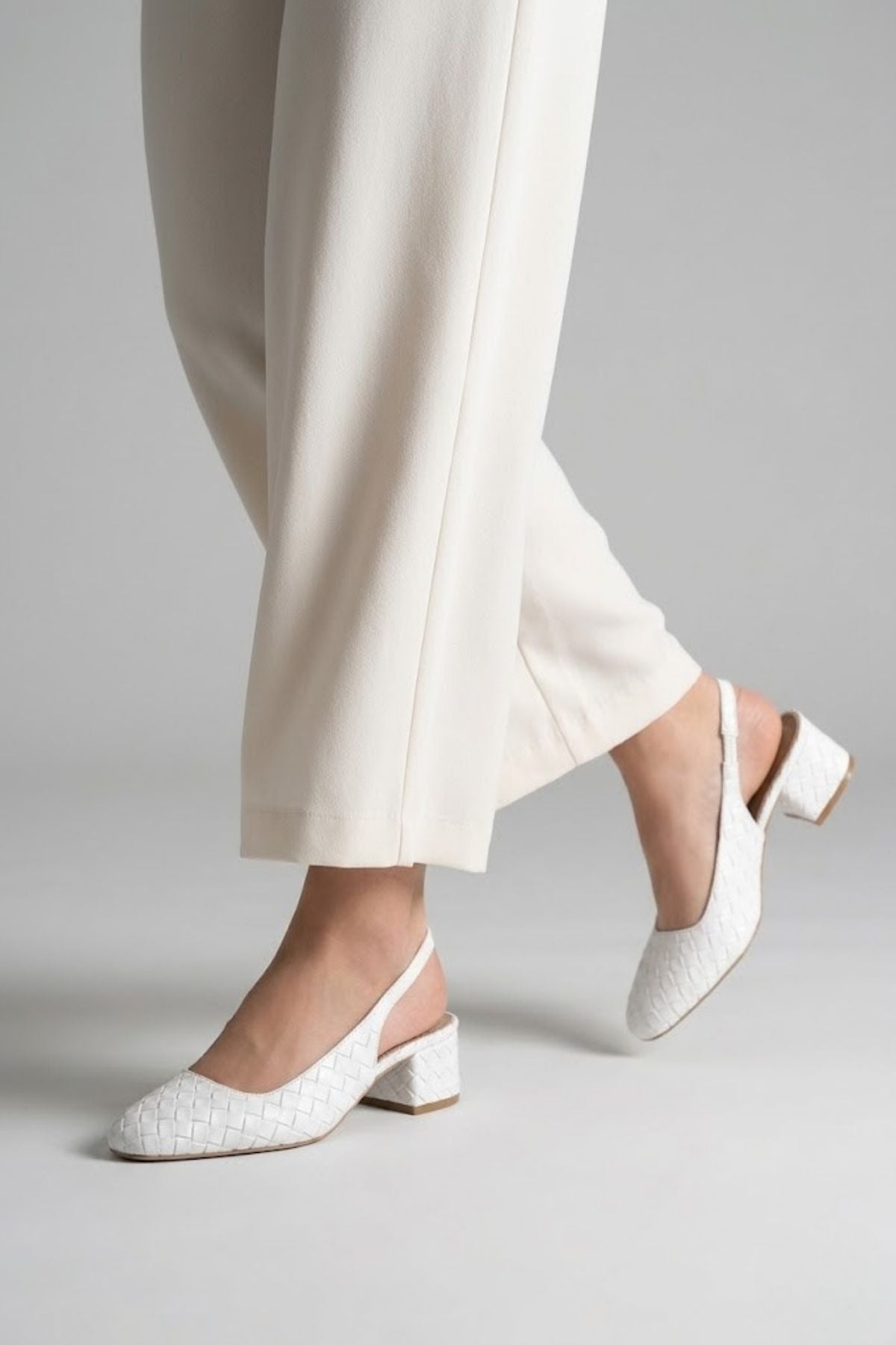 Dier Kadın Beyaz Topuklu Ayakkabı