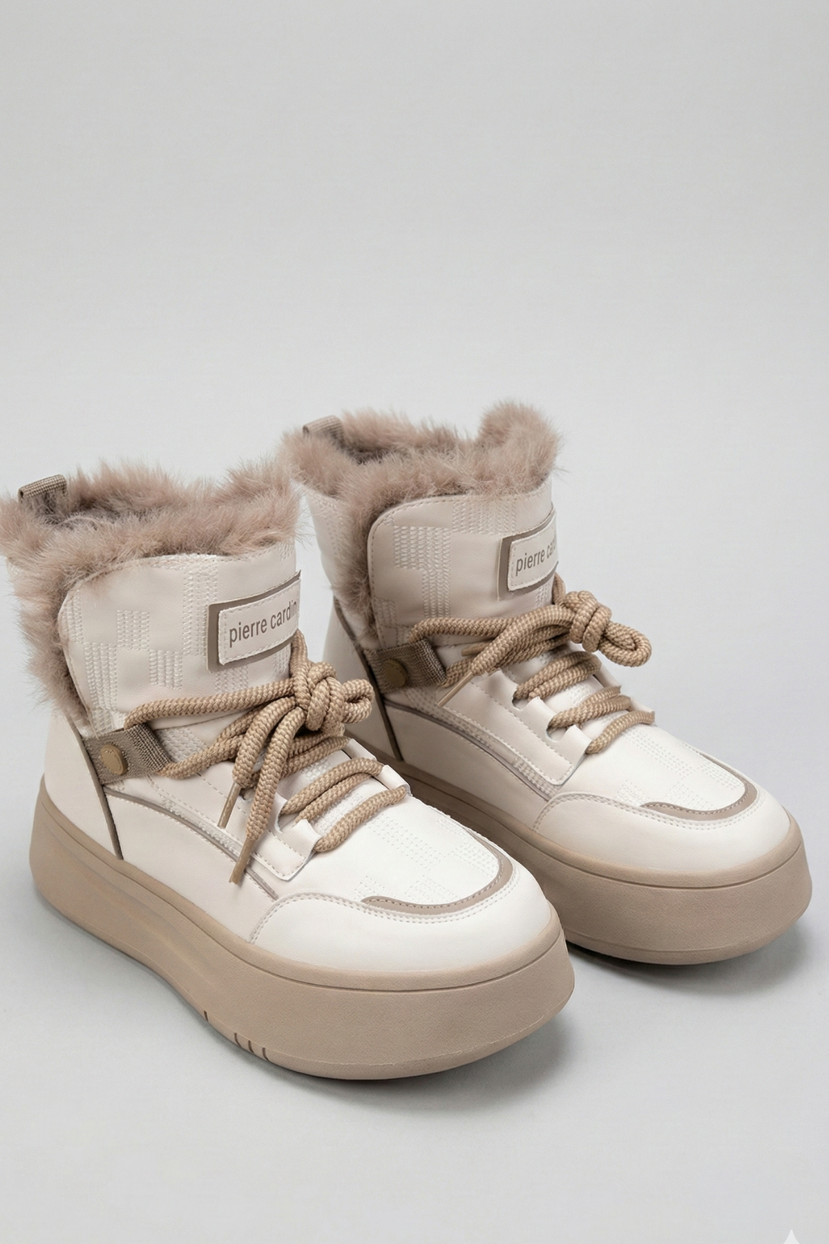 Pierre Cardin Jusu Kadın Kürklü Krem Bot PCI-11188