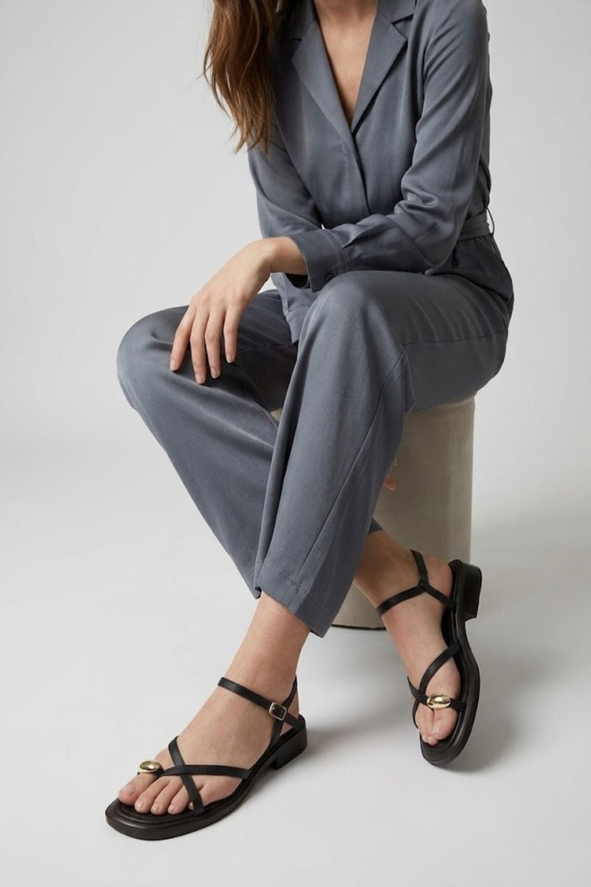 Nordi Kadın Kahverengi Kemerli Sandalet