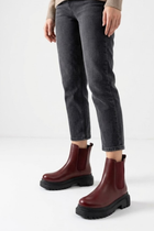 Nayliz Bordo Lastikli Günlük Kadın Bot