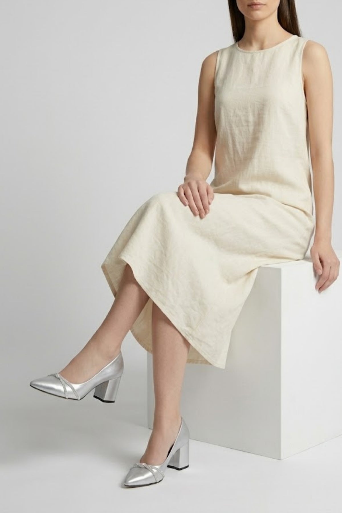 Rewin Kadın Gümüş Topuklu Ayakkabı