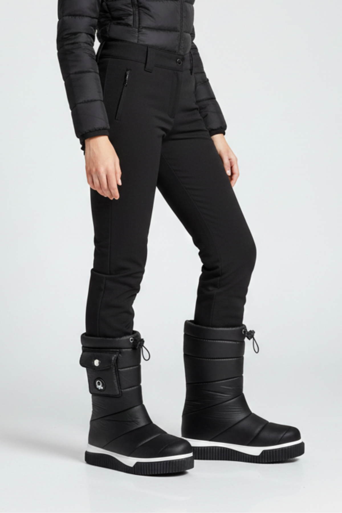 Benetton Oscar Kadın Kalın Taban Paraşüt Kumaş Siyah Kar Botu BN-50026