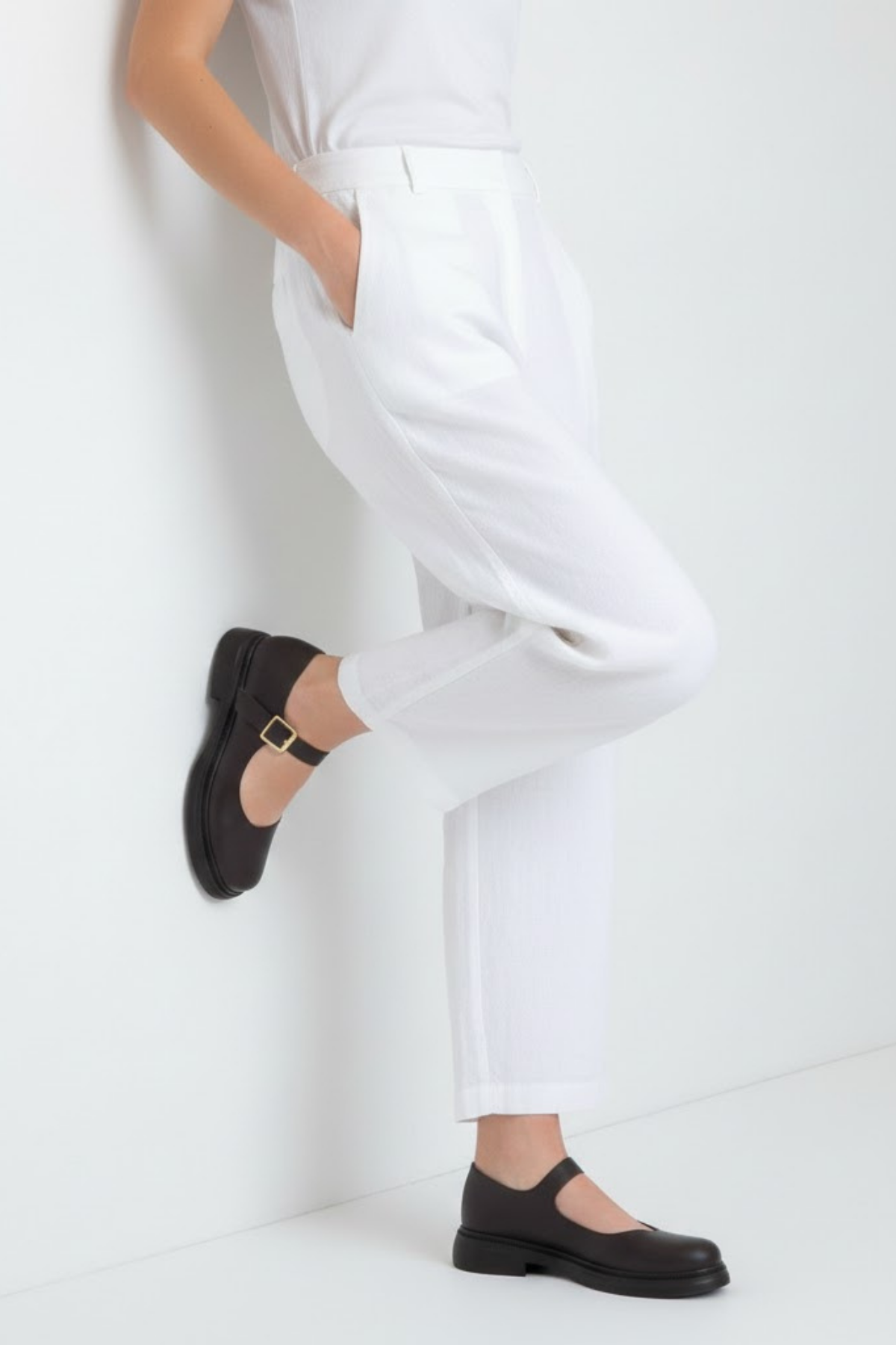 Yokox Kadın Kahverengi Tokalı Oxford Ayakkabı