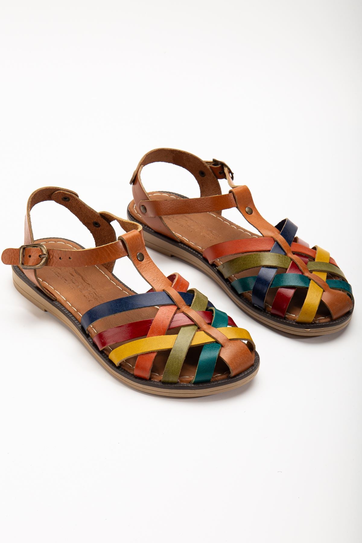 Matha Taba Multi Hakiki Deri Kadın Sandalet