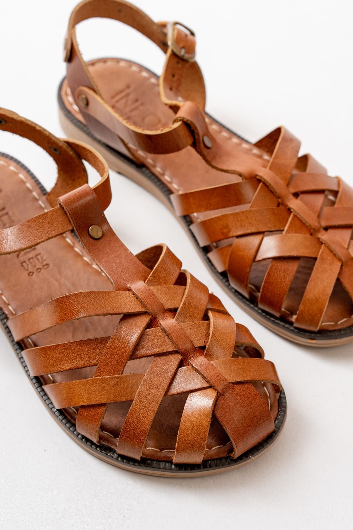 Matha Taba Hakiki Deri Kadın Sandalet