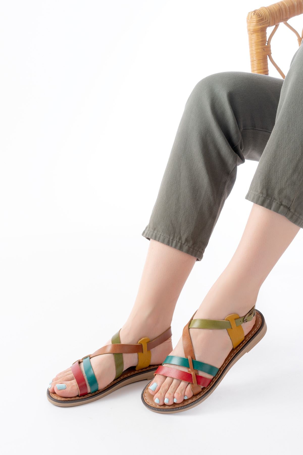 Gelbras Multi Hakiki Deri Kadın Sandalet