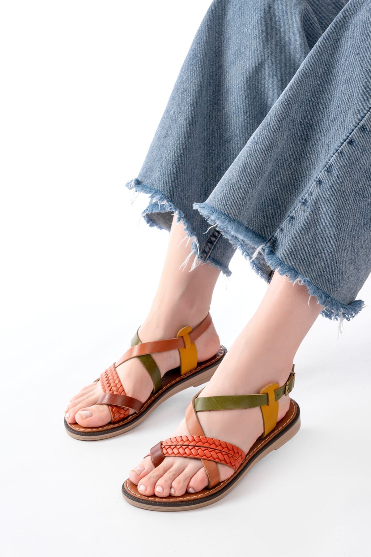 Jarman Multi Hakiki Deri Kadın Sandalet