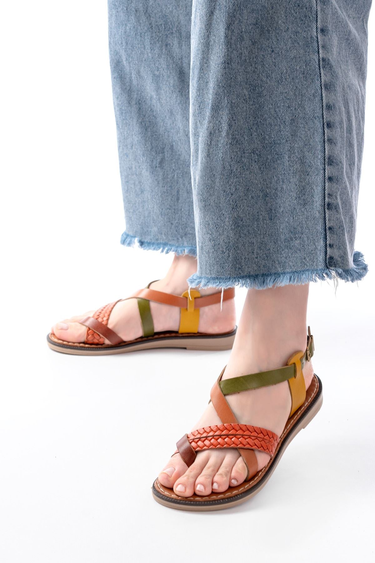 Jarman Multi Hakiki Deri Kadın Sandalet