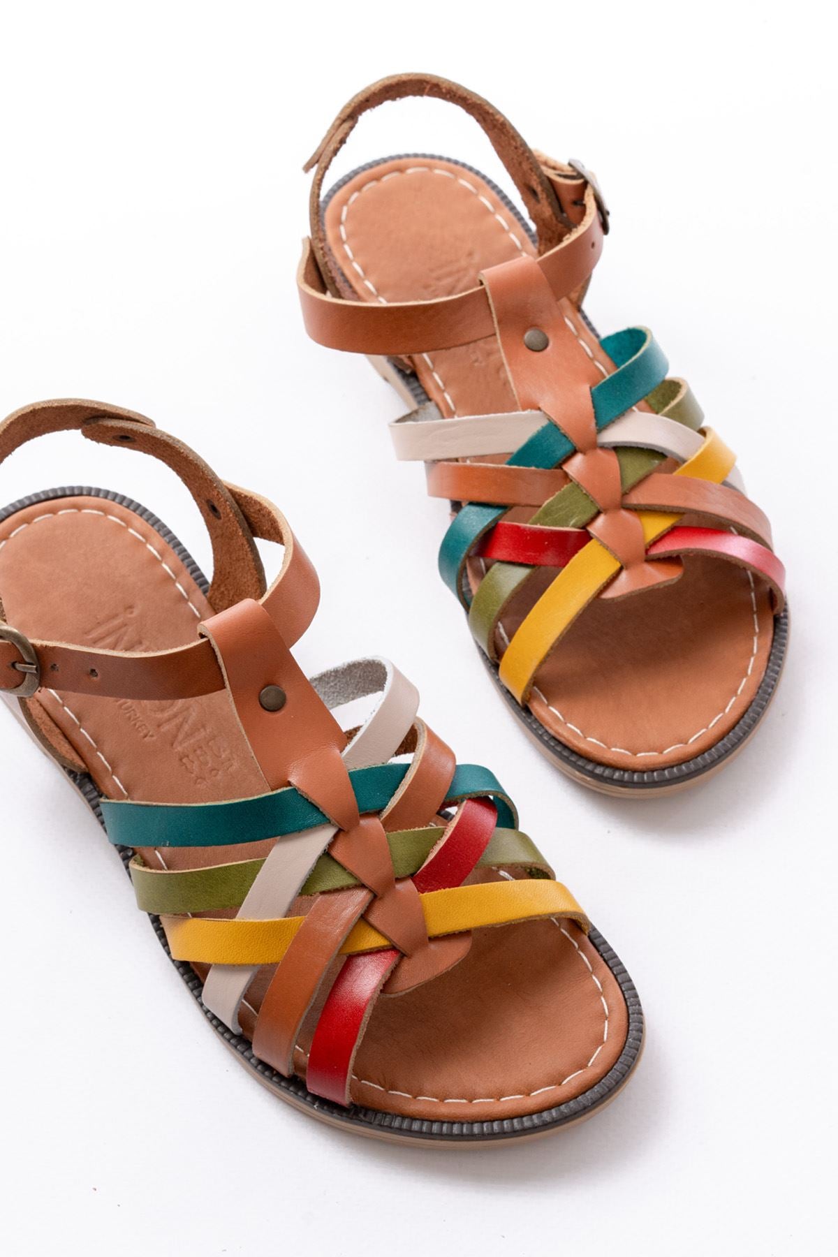 Tushan Multi Hakiki Deri Taban Kadın Sandalet