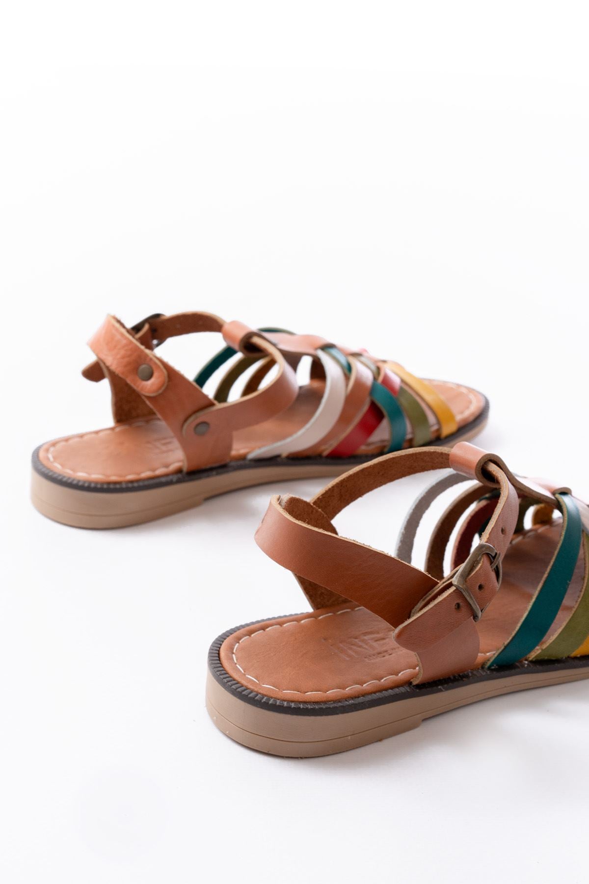 Tushan Multi Hakiki Deri Taban Kadın Sandalet