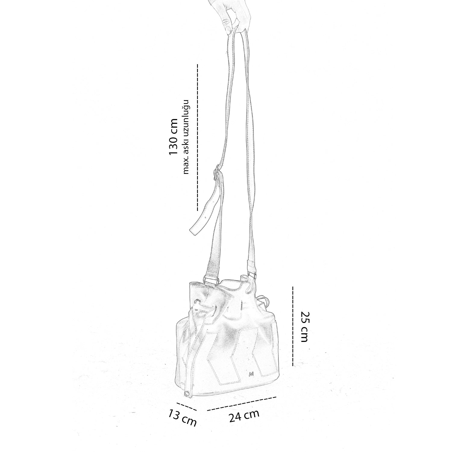 Matmazel Nagita Kadın Büzgülü Çapraz Çanta