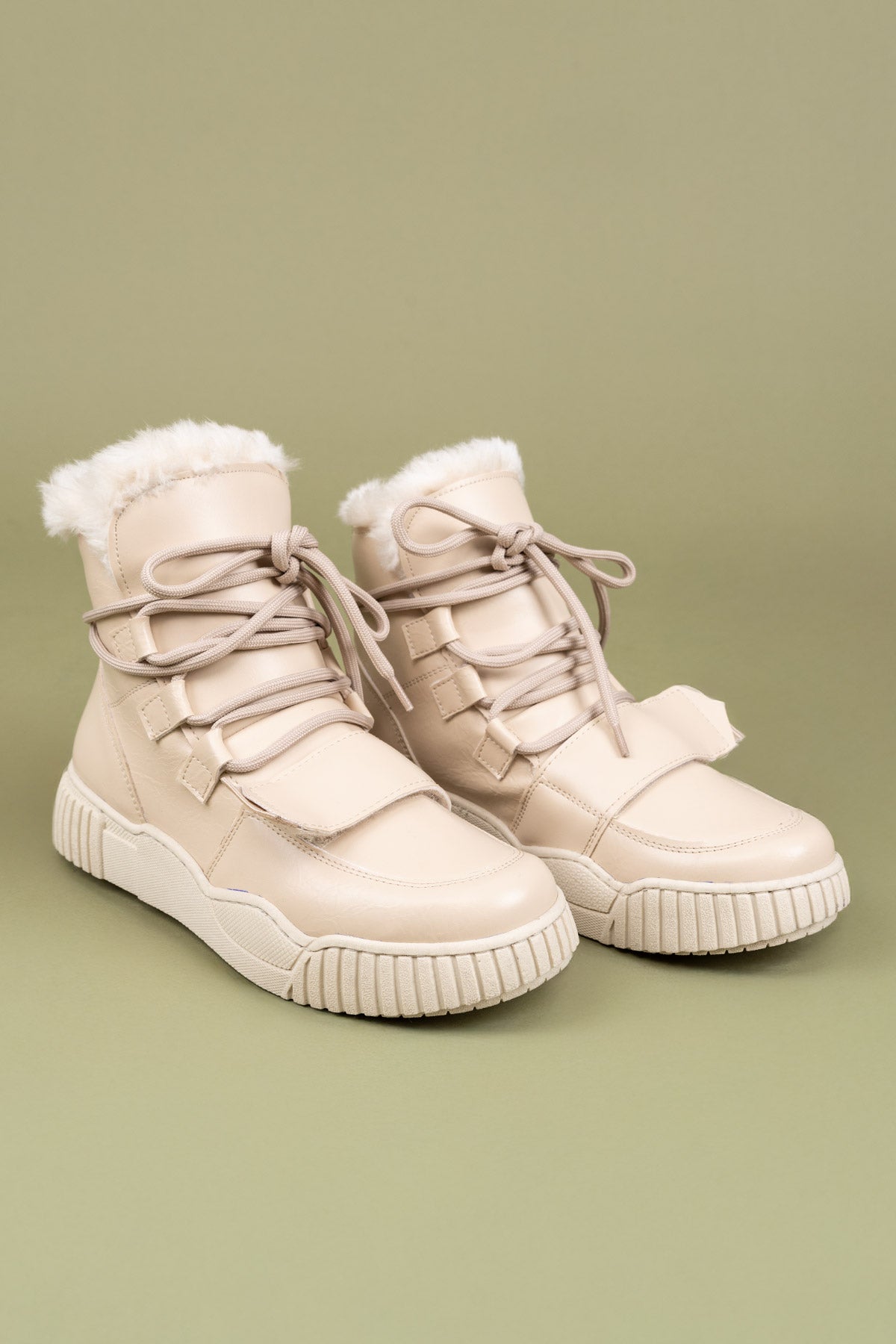 Zacun Kadın Kürklü Bej Bot