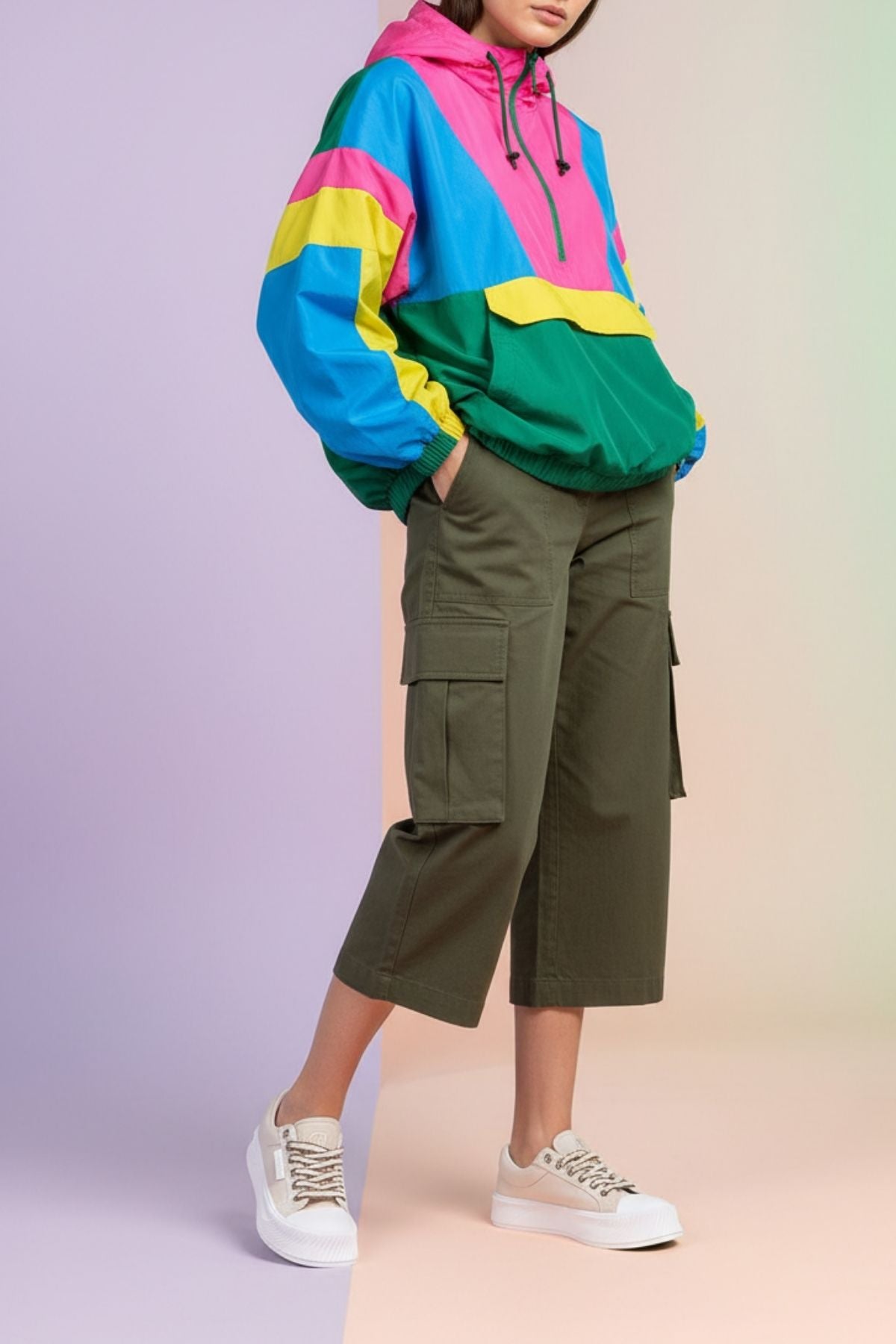 Benetton Jansen Kadın Keten Bej Spor Ayakkabı BNI-10097