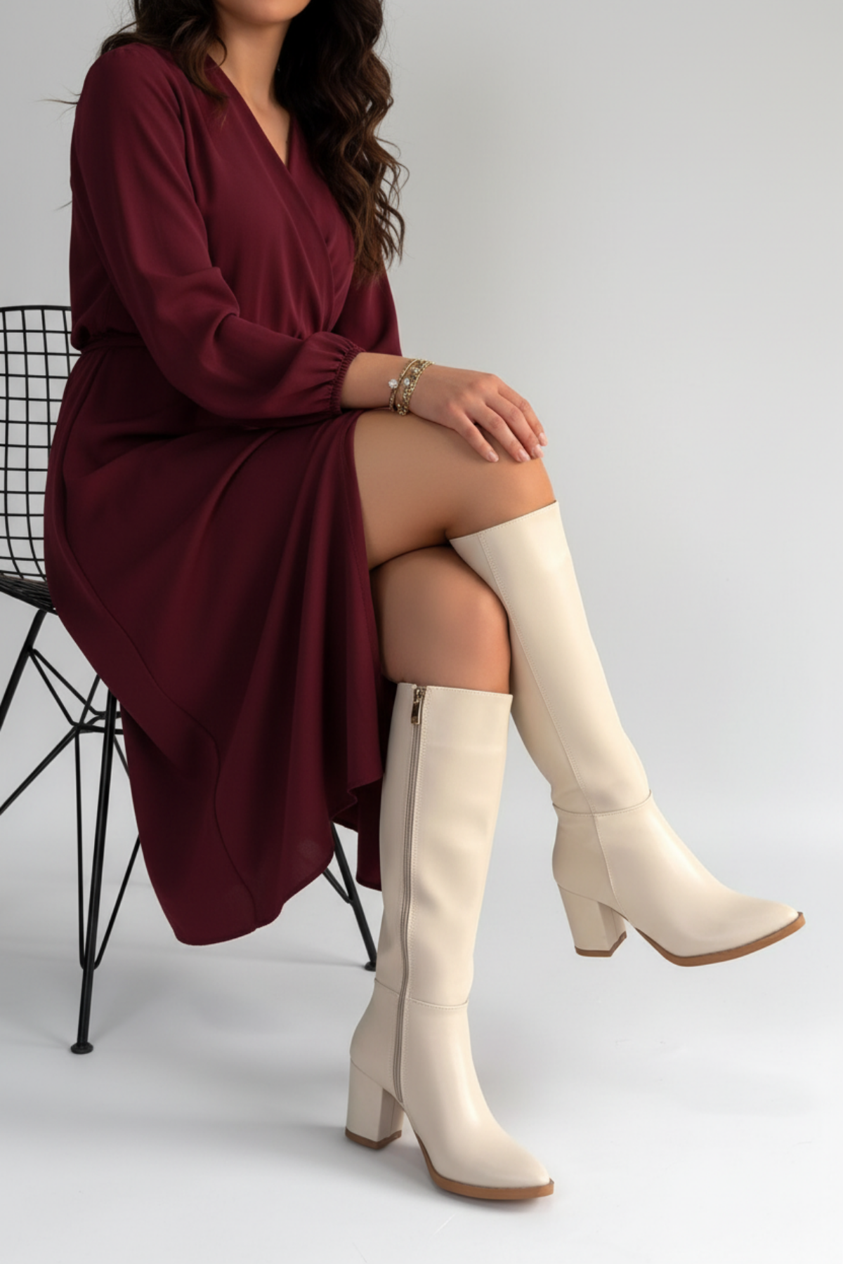 Morena Kadın Bej Diz Altı Çizme