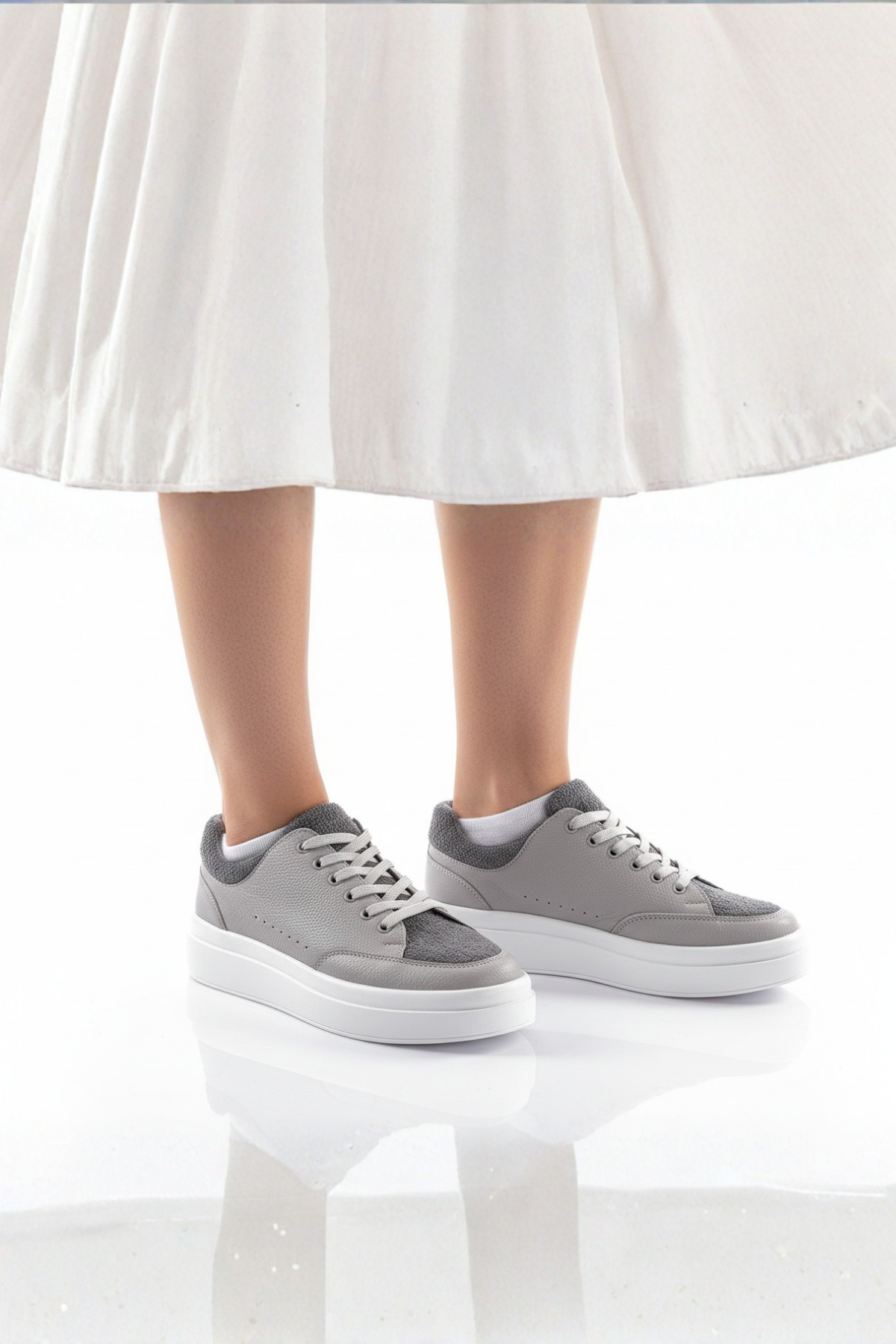 Margaret Kadın İçi Tüylü Gri Günlük Ayakkabı