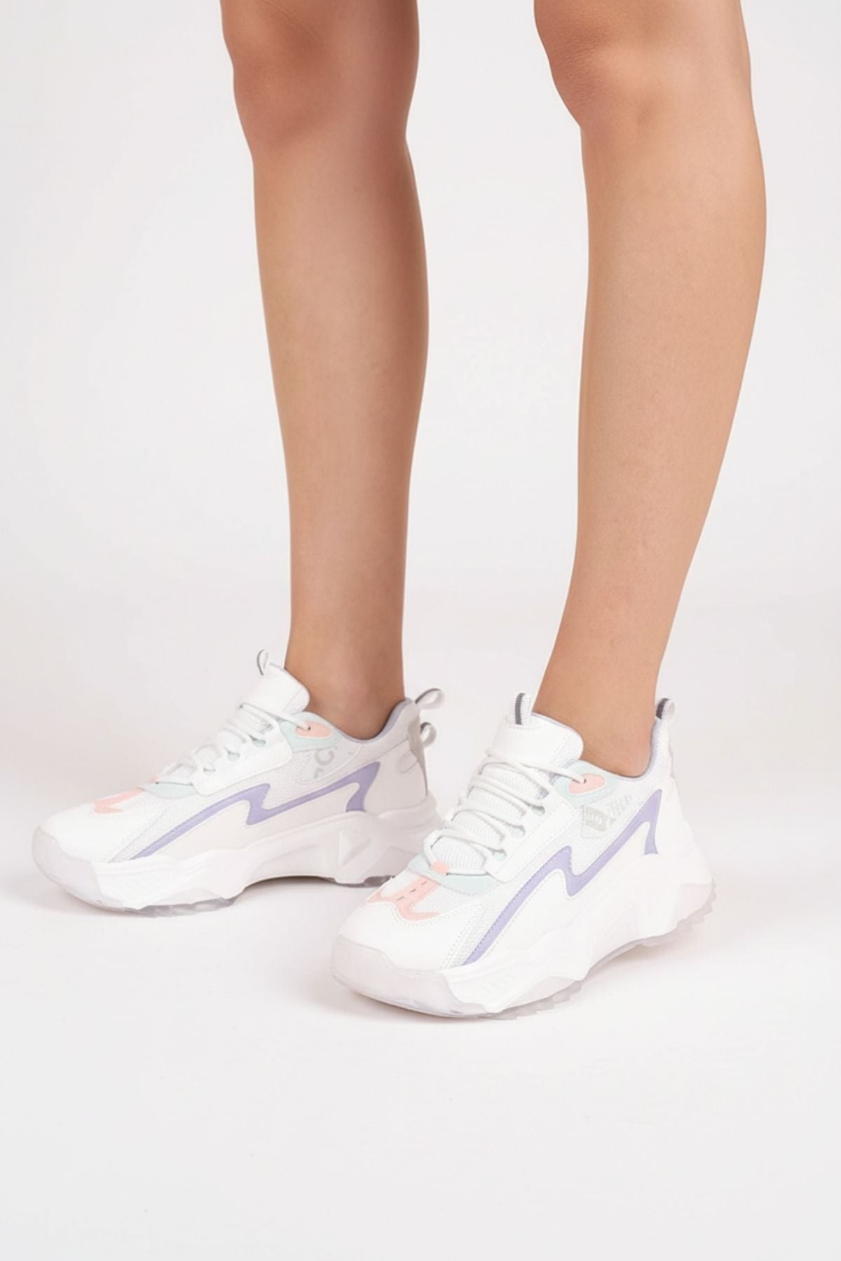 Metrum Kadın Beyaz-Pudra Spor Ayakkabı