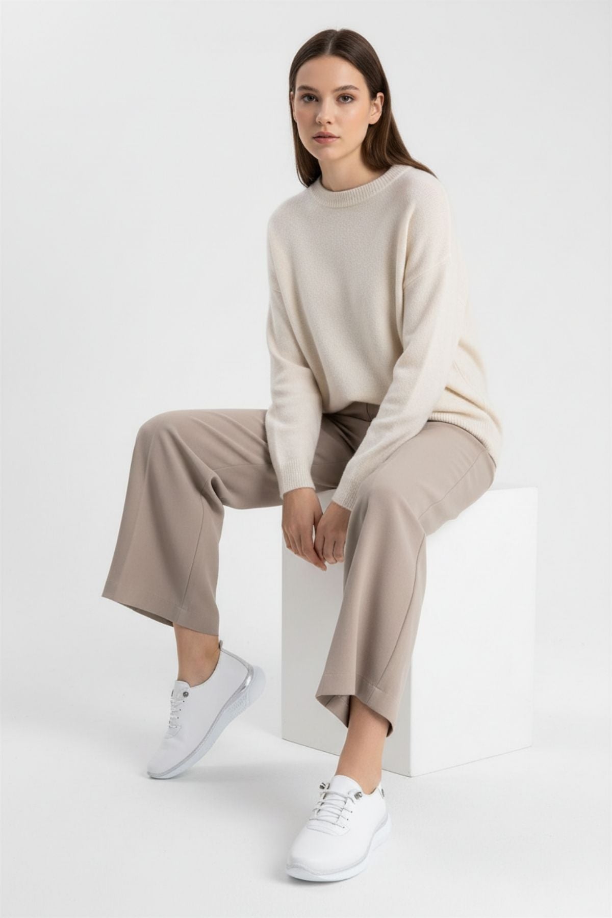 Leroy Beyaz Hakiki Beyaz Deri Kadın Ayakkabı