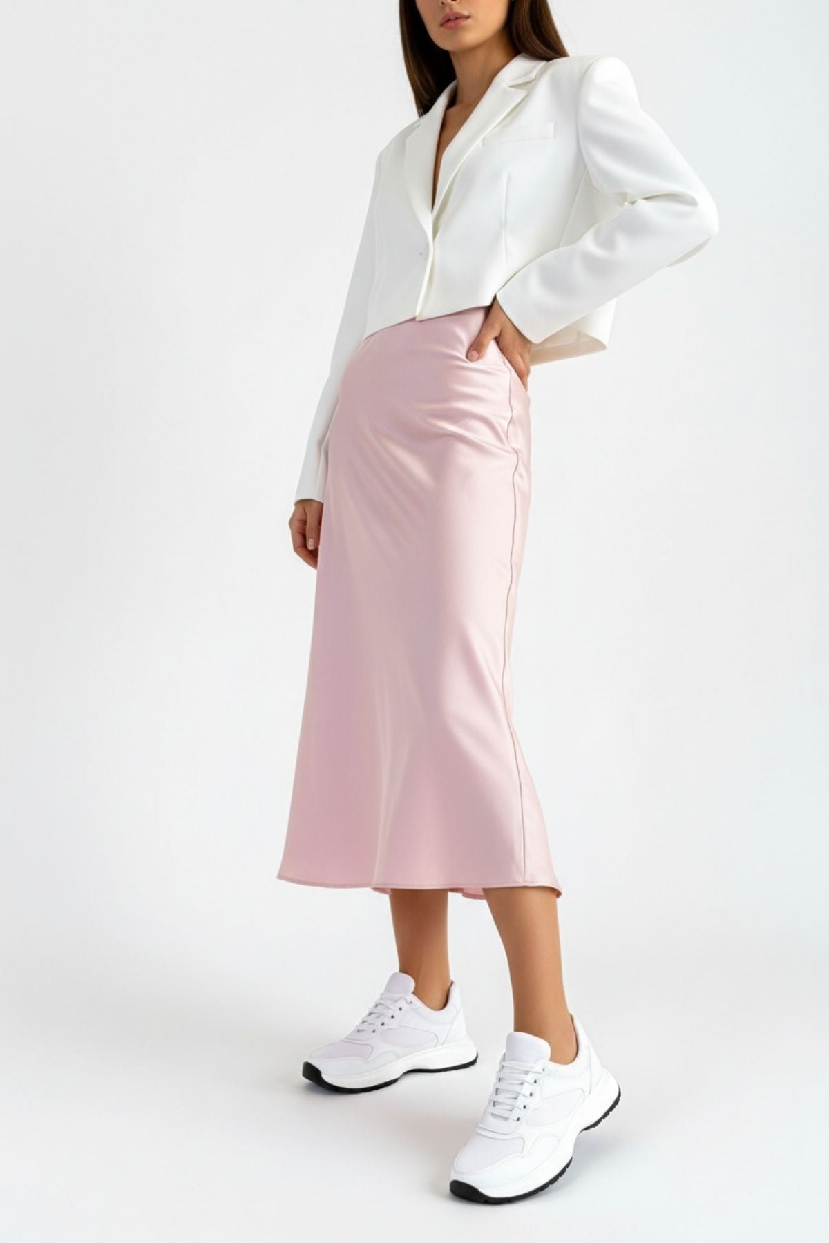 Slar Kadın Beyaz Bağcıklı Spor Ayakkabı