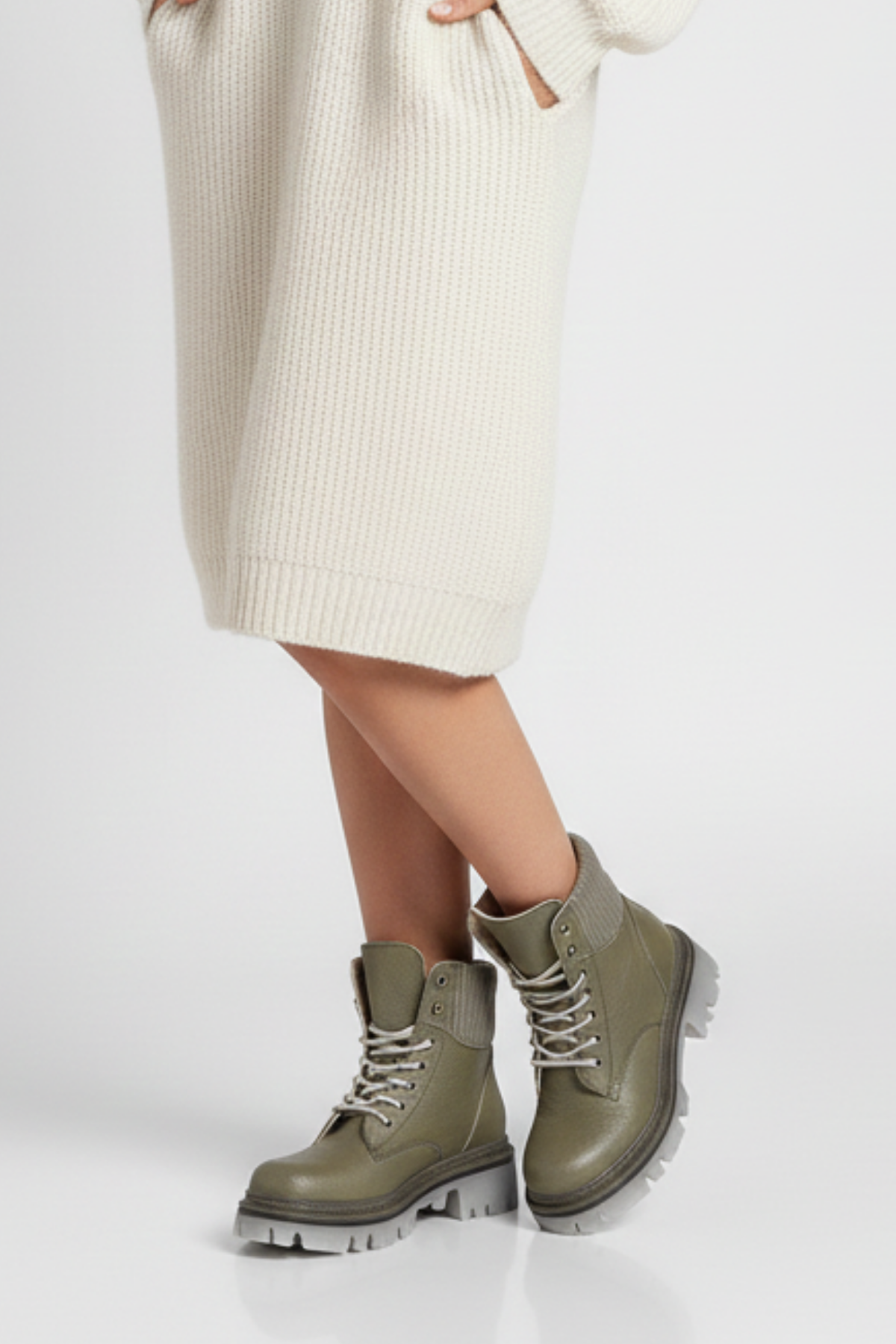 Patiro Kadın Bilekten Lastikli Yeşil Bot