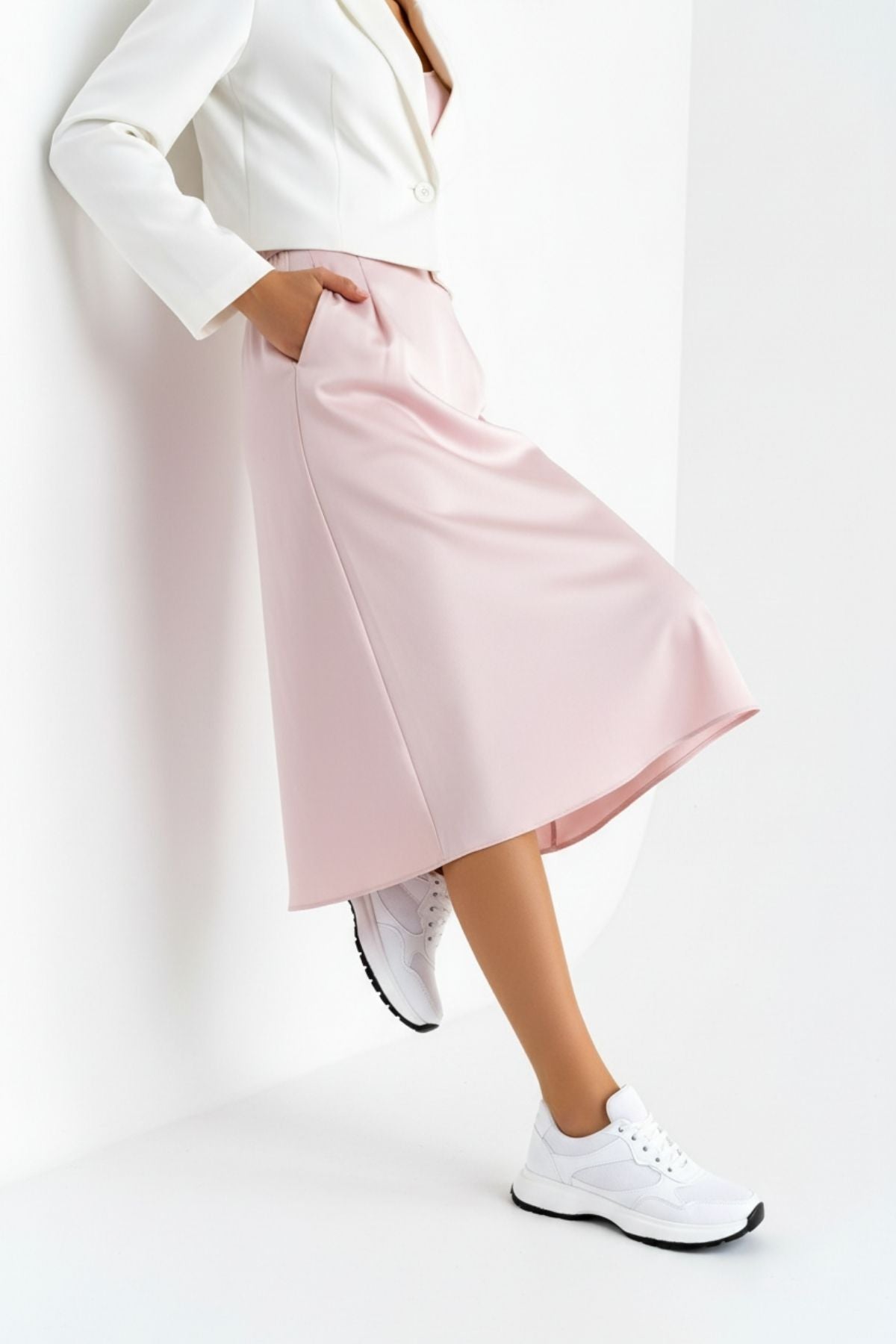 Slar Kadın Beyaz Bağcıklı Spor Ayakkabı