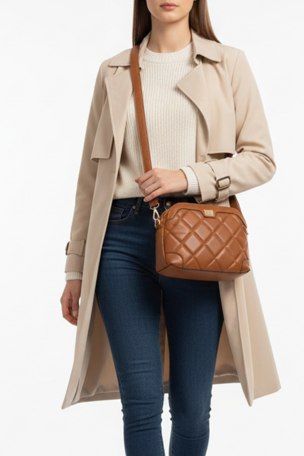 Esso Kapitone Kadın Çapraz Askılı Çanta