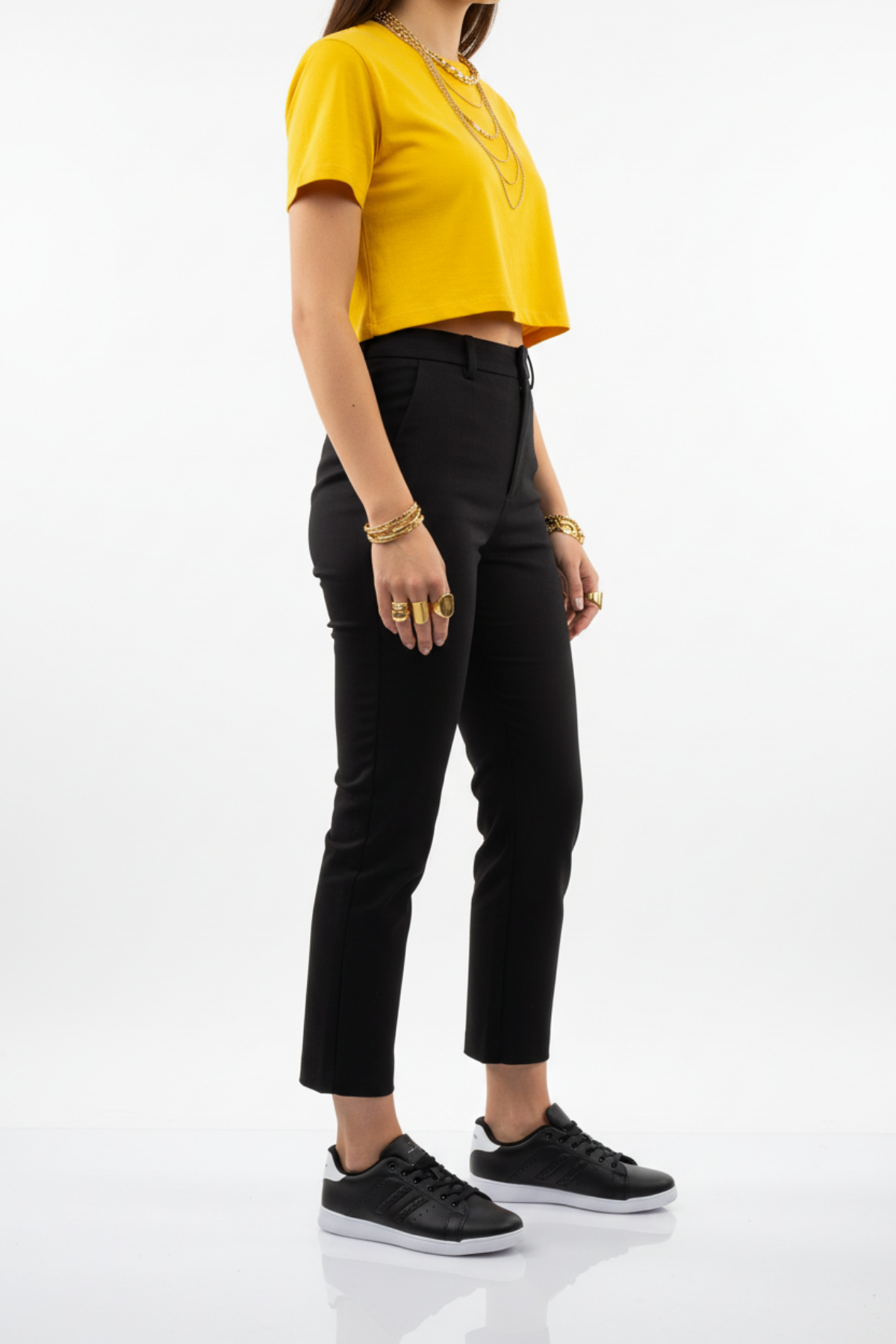 Pierre Cardin Mishe Kadın Siyah Beyaz Spor Ayakkabı PC-10144