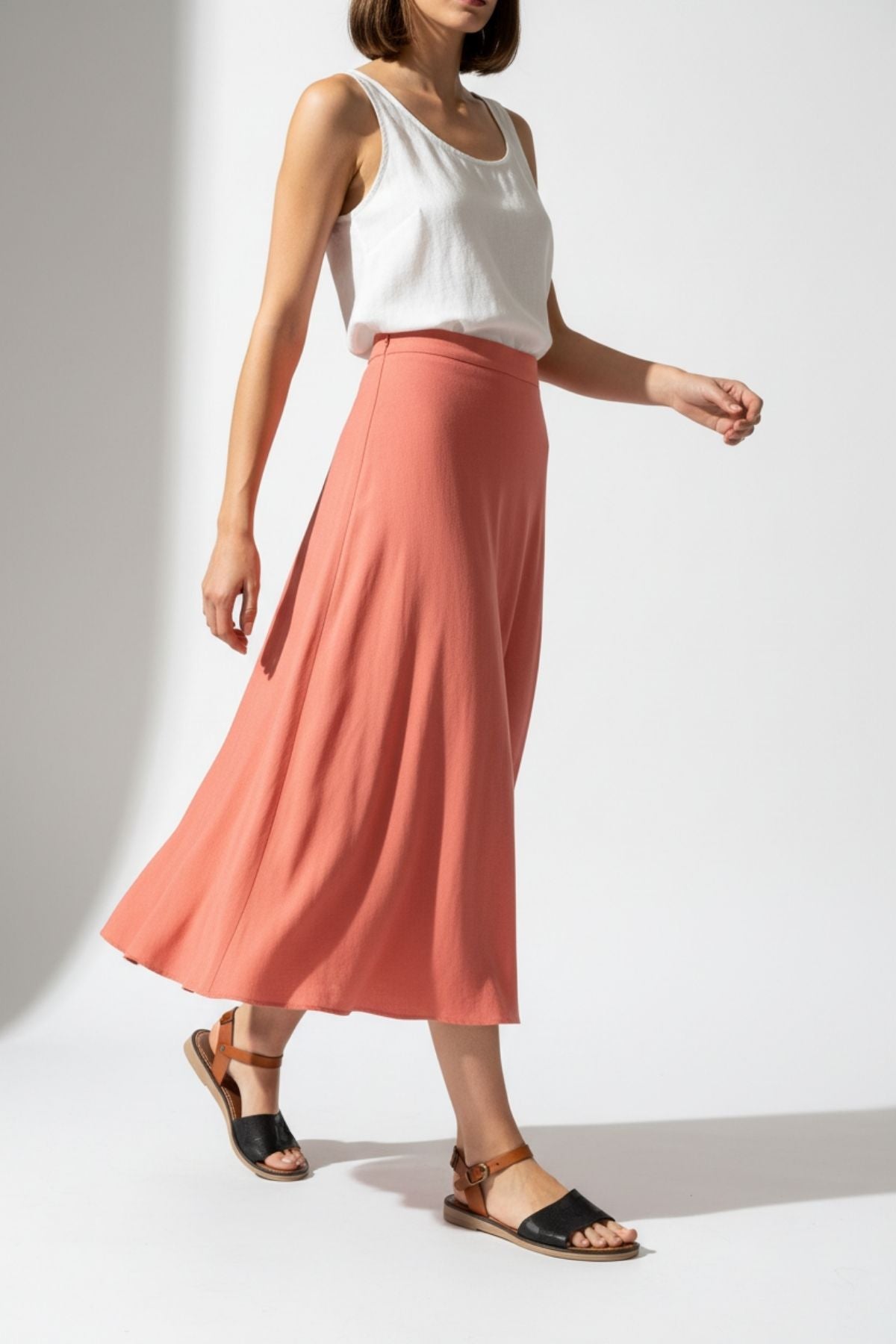 Beniksa Siyah Hakiki Deri Kadın Sandalet