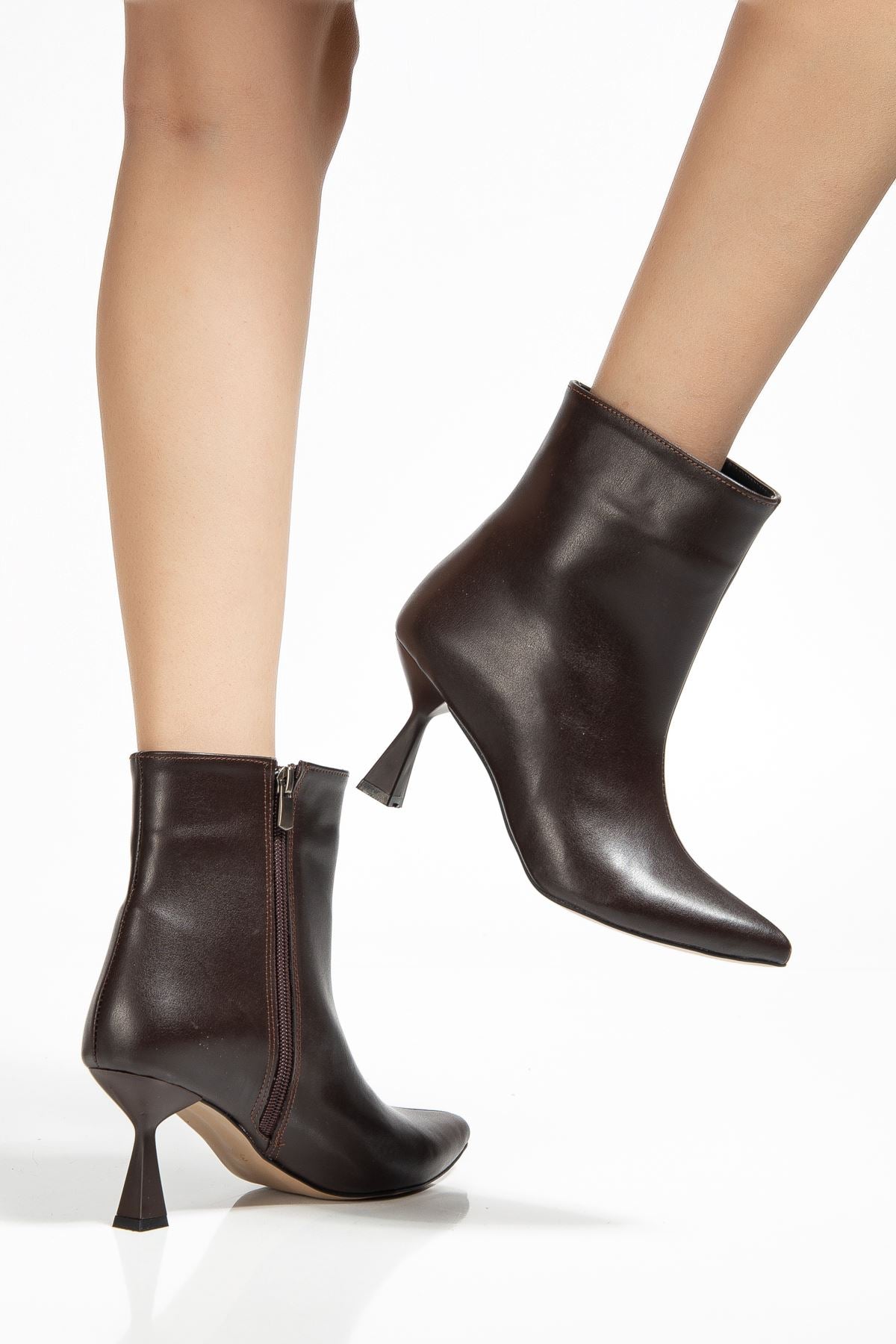 Rosven Kadın Kahve Kare Topuk Bot