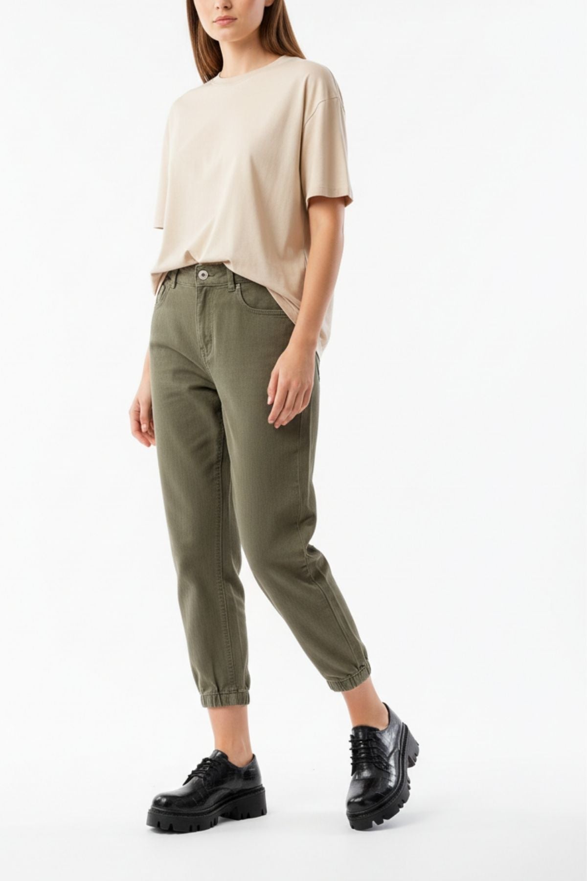 Apsely Siyah Kroko Bağcıklı Günlük Yüksek Tabanlı Loafer Ayakkabı