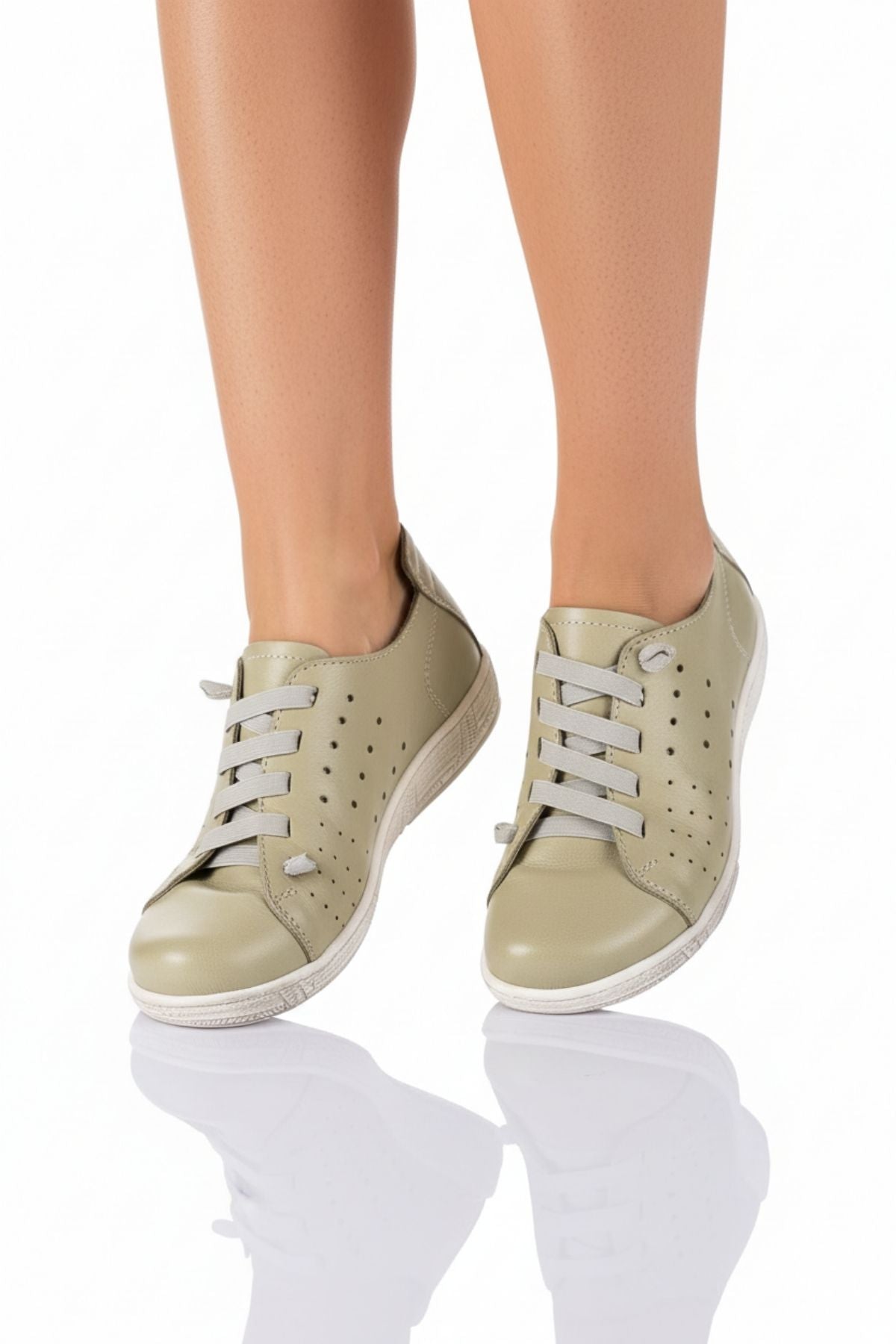 Dunde Kadın Hakiki Deri Yeşil Günlük Ayakkabı