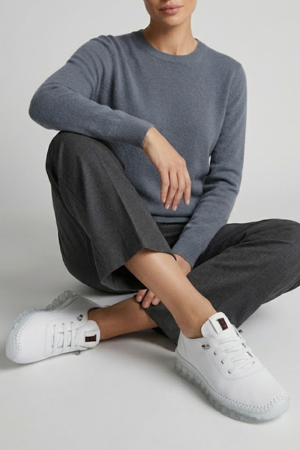 Kitta Kadın Beyaz Hakiki Deri Bağcıklı Spor Ayakkabı