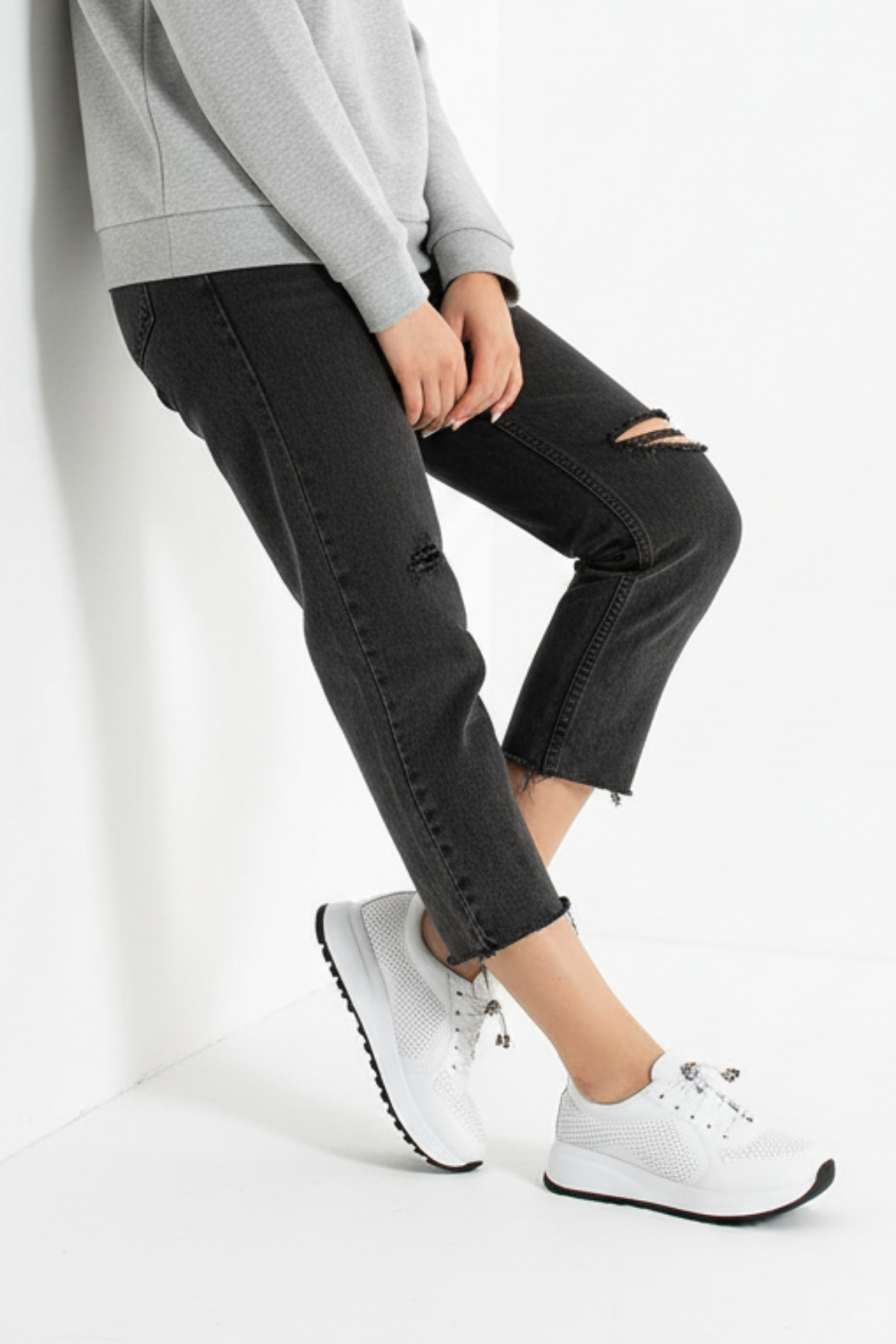 Bacha Kadın Hakiki Deri Beyaz Spor Ayakkabı