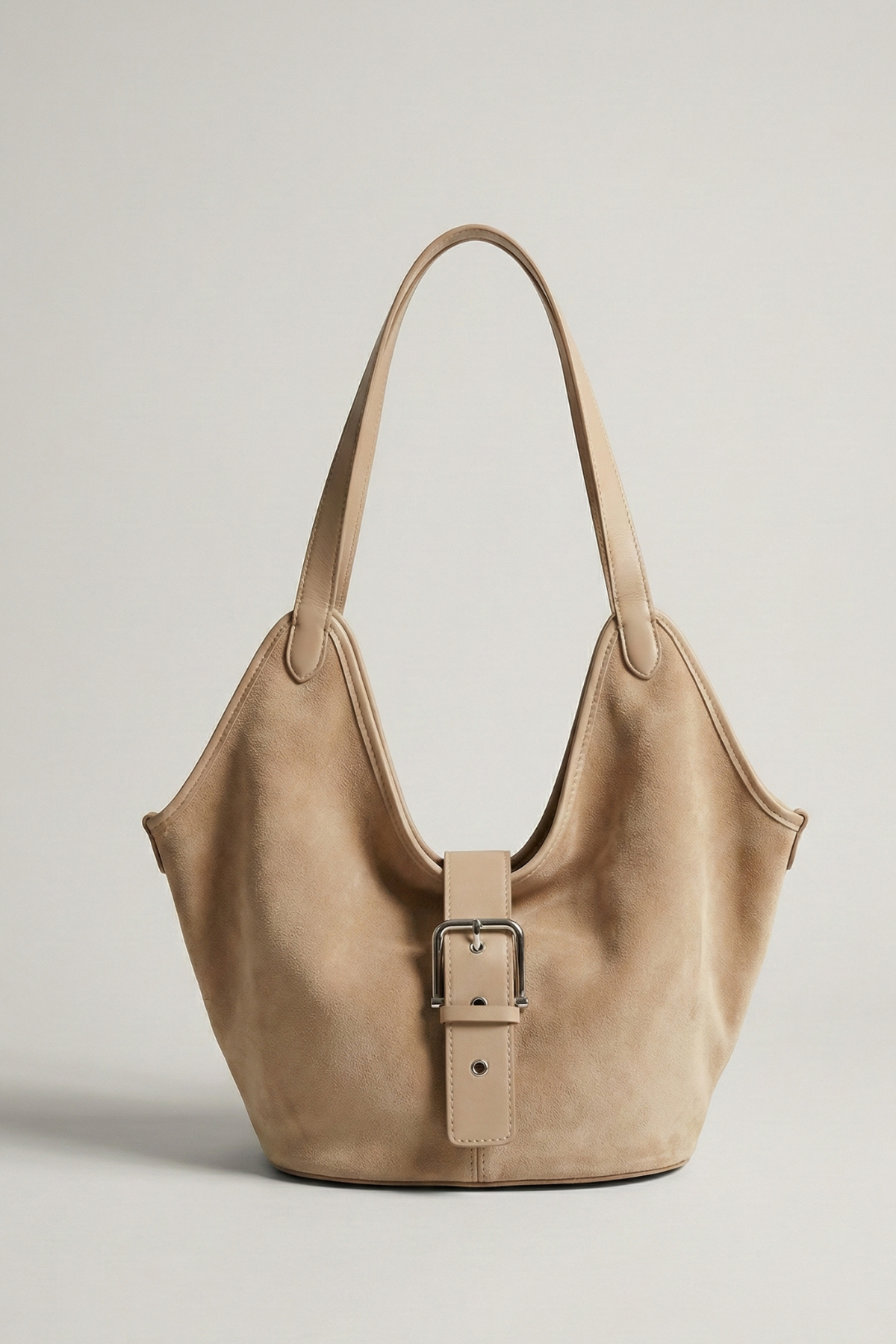 ZAHERA Kadın Hakiki Süet Deri Omuz Çantası