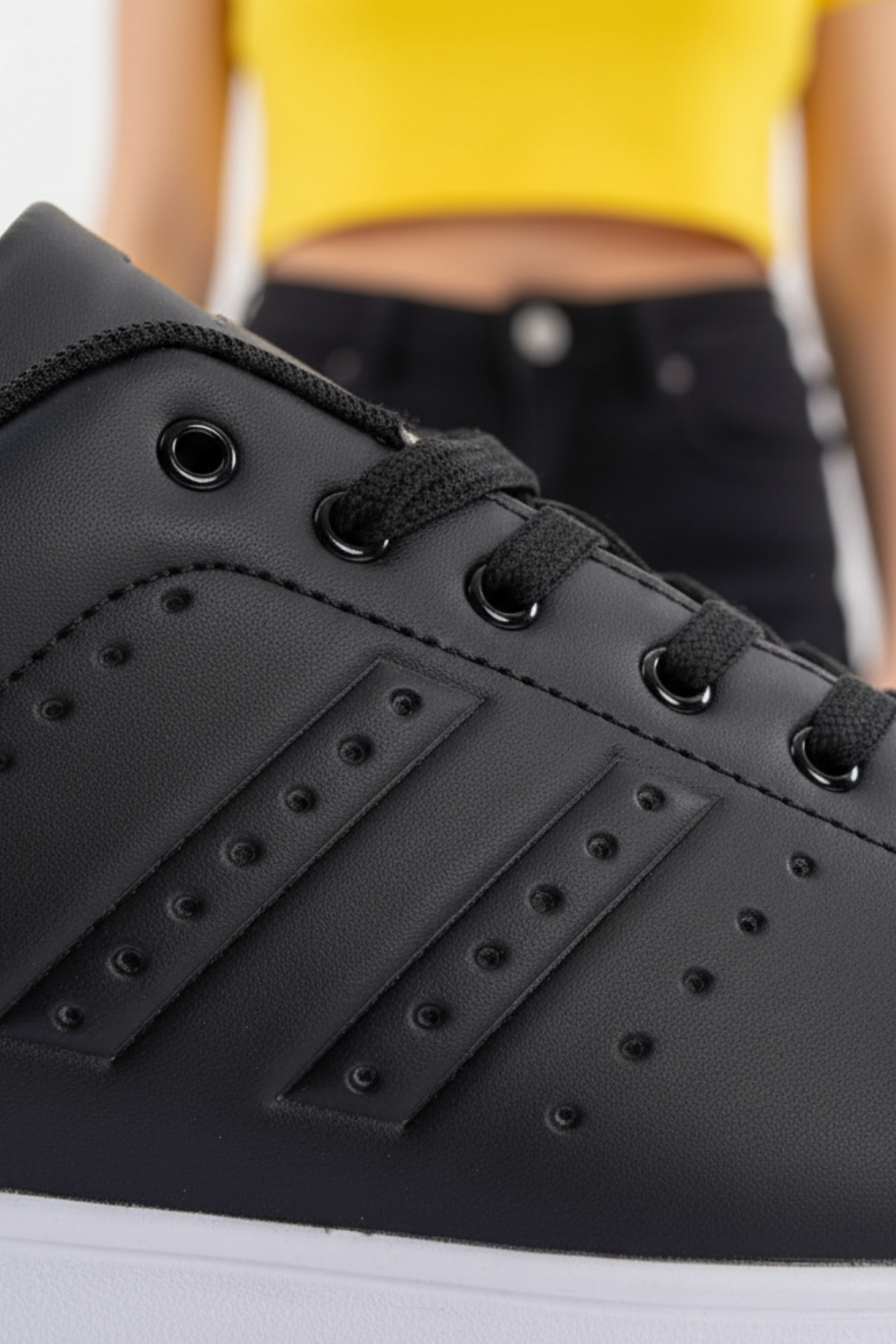 Pierre Cardin Mishe Kadın Siyah Beyaz Spor Ayakkabı PC-10144