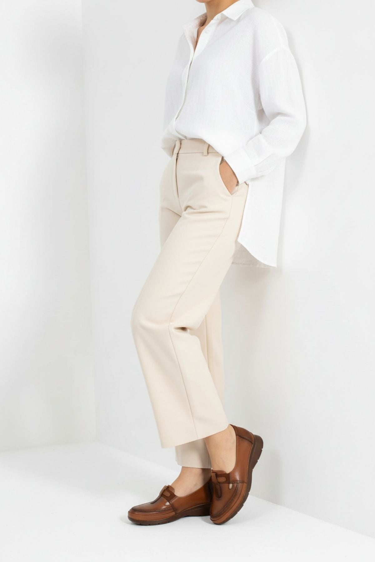 Adey Kadın Hakiki Deri Taba Günlük Ayakkabı