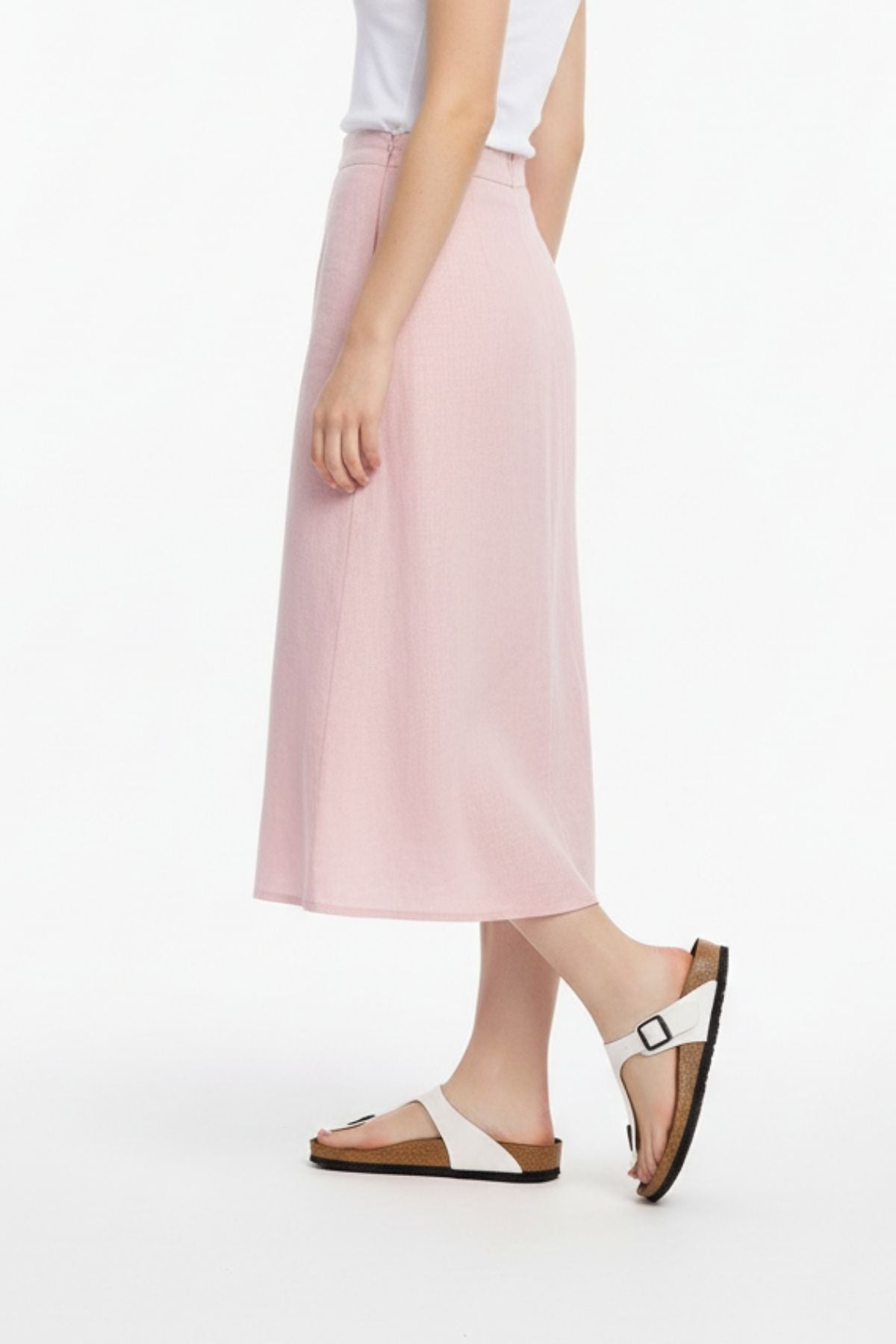 Aksar Kadın Beyaz Nubuk Parmak Arası Terlik