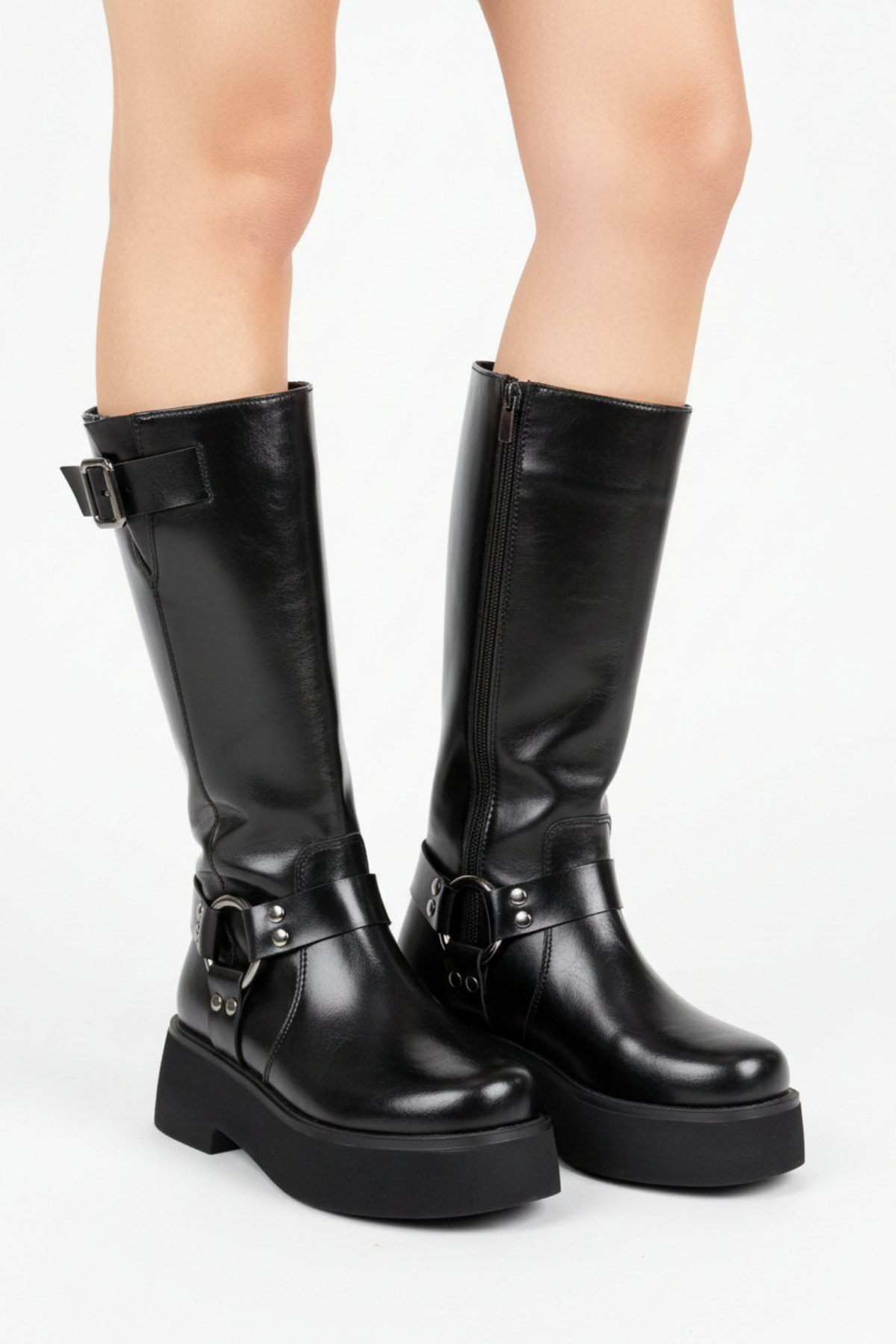 Fasmer Kadın Kalın Tabanlı Siyah Çizme