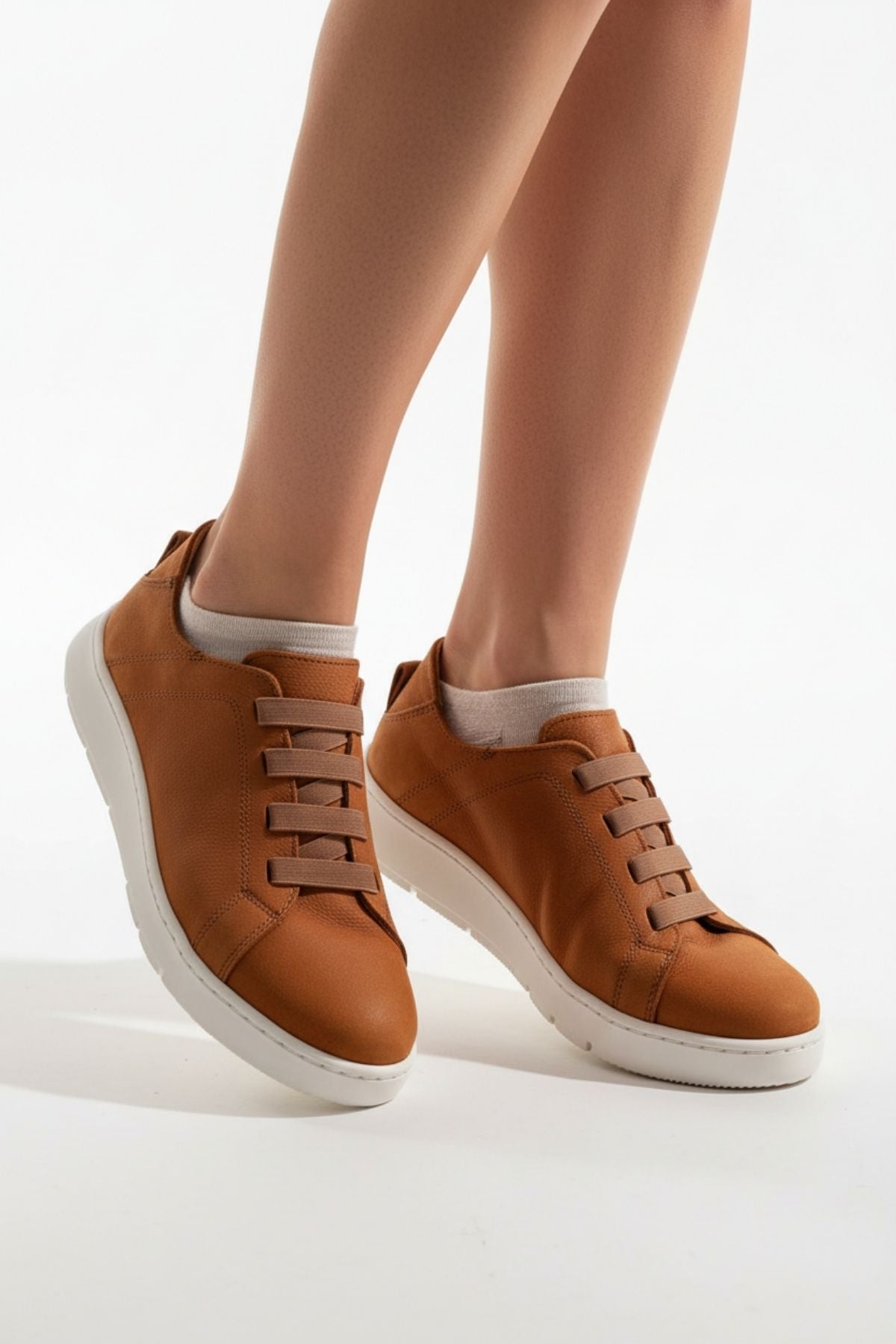 Corun Kadın Taba Nubuk Hakiki Deri Günlük Ayakkabı