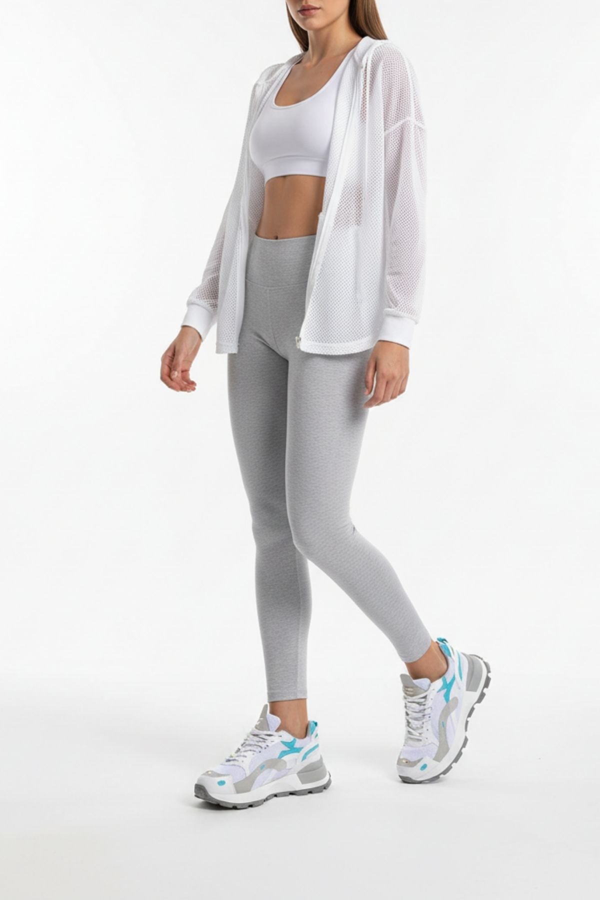 Luther Kadın Triko Desenli Beyaz Multi Spor Ayakkabı