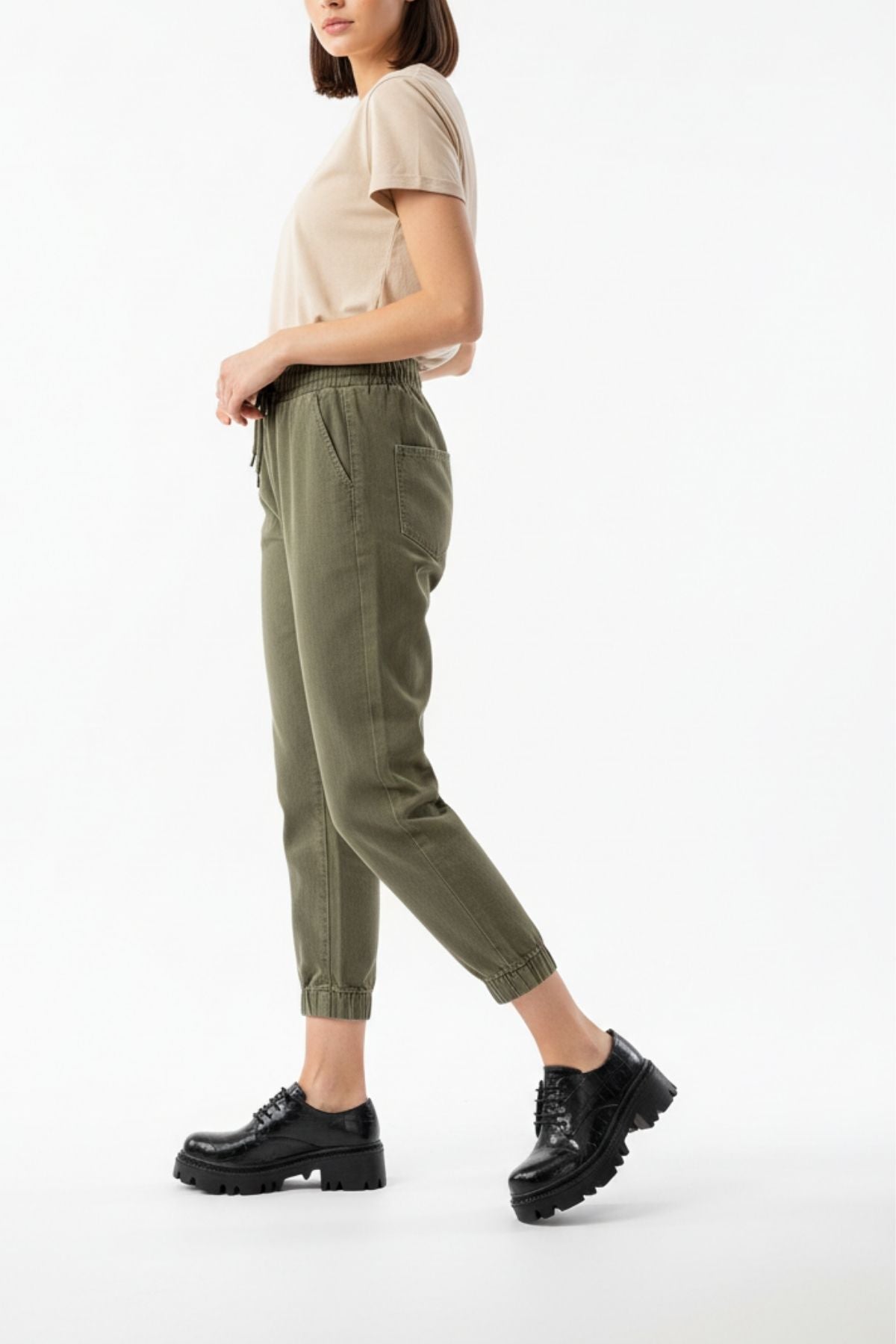 Apsely Siyah Kroko Bağcıklı Günlük Yüksek Tabanlı Loafer Ayakkabı