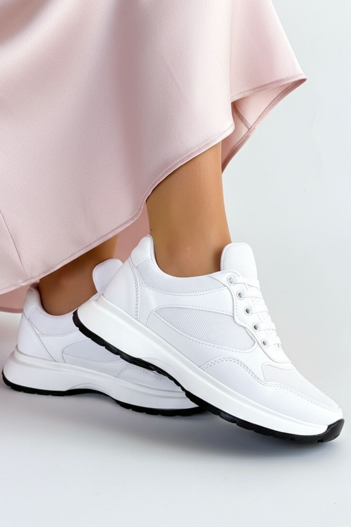 Slar Kadın Beyaz Bağcıklı Spor Ayakkabı